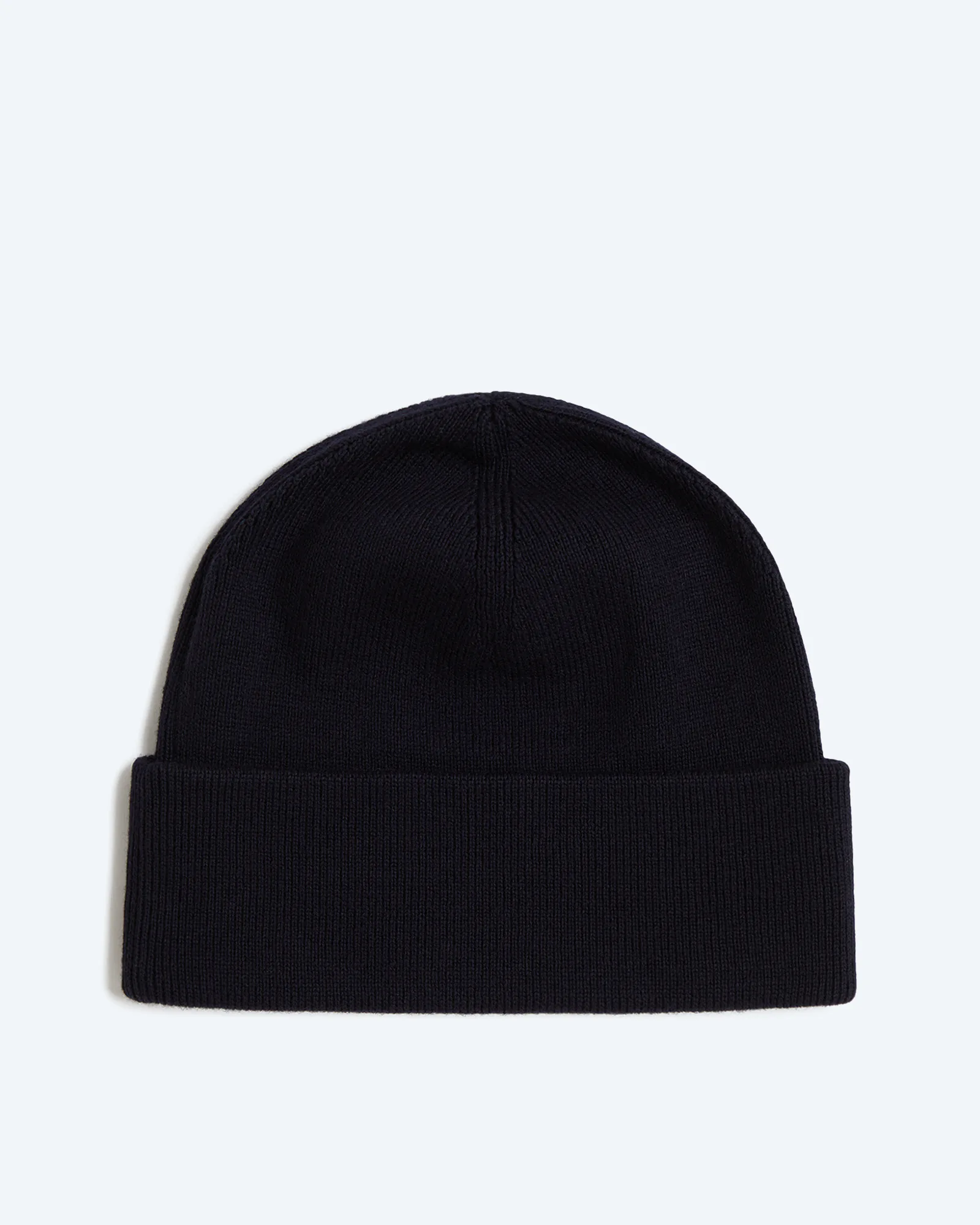 Classic Merino Wool Beanie Navy/Snow White
