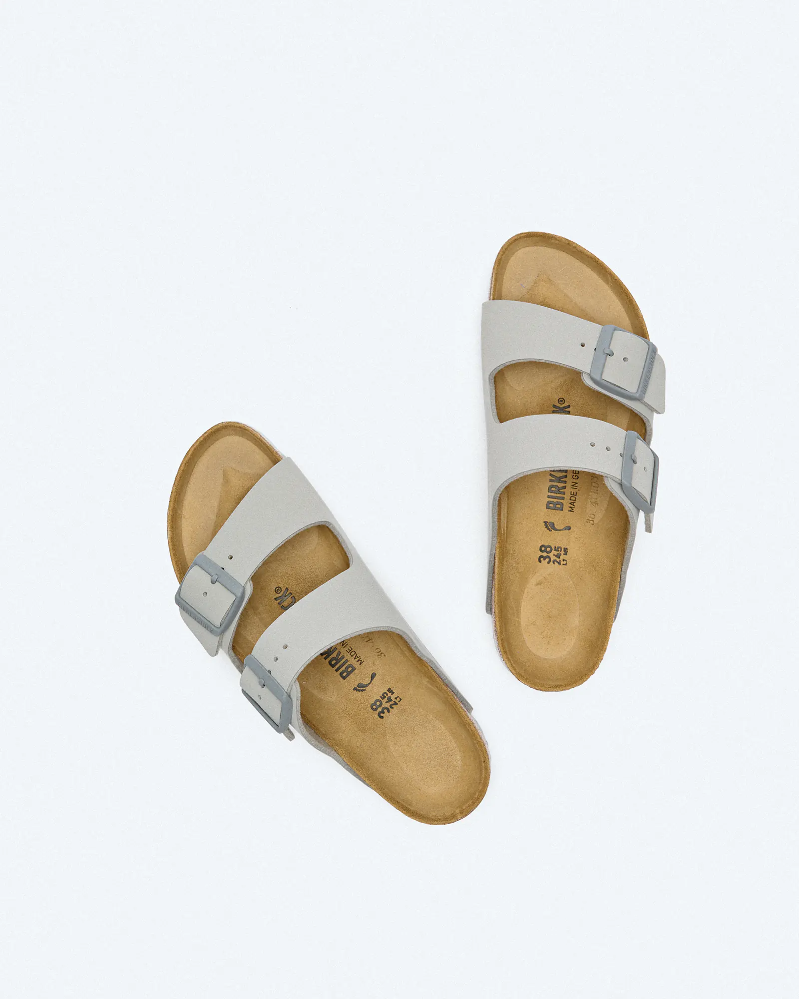 Birkenstock Arizona Narrow Birko Flor Sandals Stone Coin