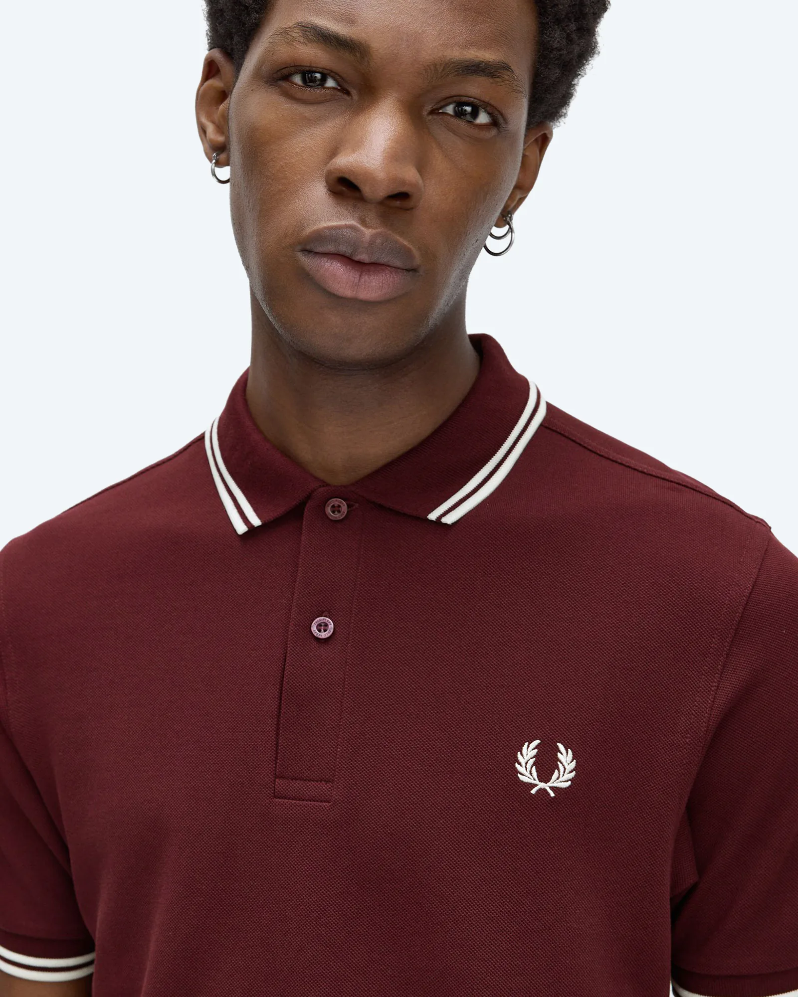 Fred Perry Twin Tipped Polo Shirt Oxblood