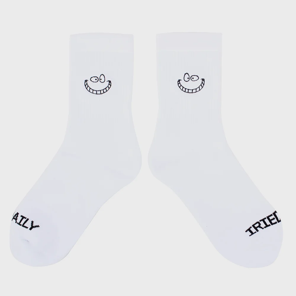 Iriedaily Grin Cat Socks White