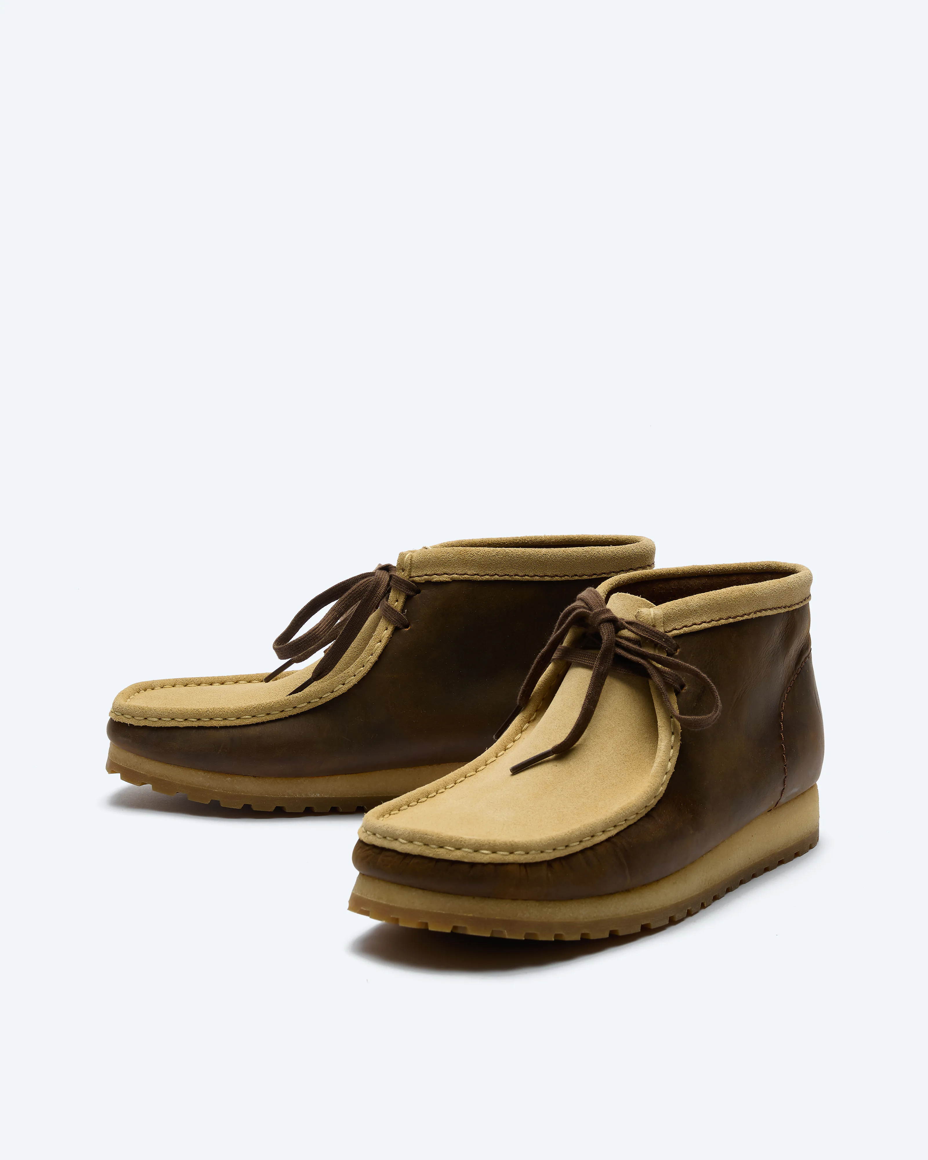 Clarks Men's Wallabee Suede Boots RB Beeswax Combi