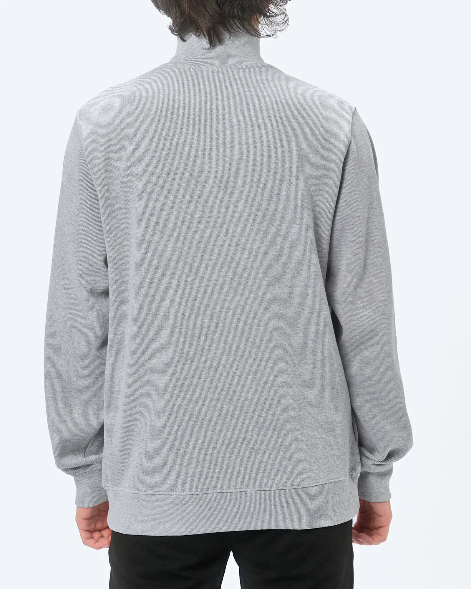 Lacoste Stand-Up Collar Cotton Half-Zip Pullover Silver Chine Lacoste Stand-Up Collar Cotton Half-Zip Pullover Silver Chine