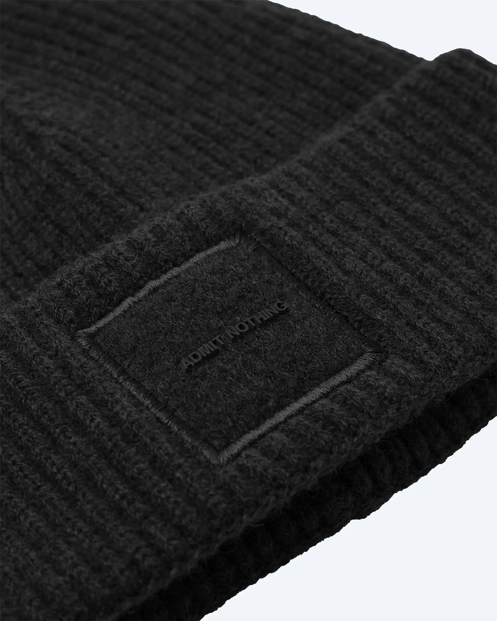 Palmyra Rib Knit Beanie Black