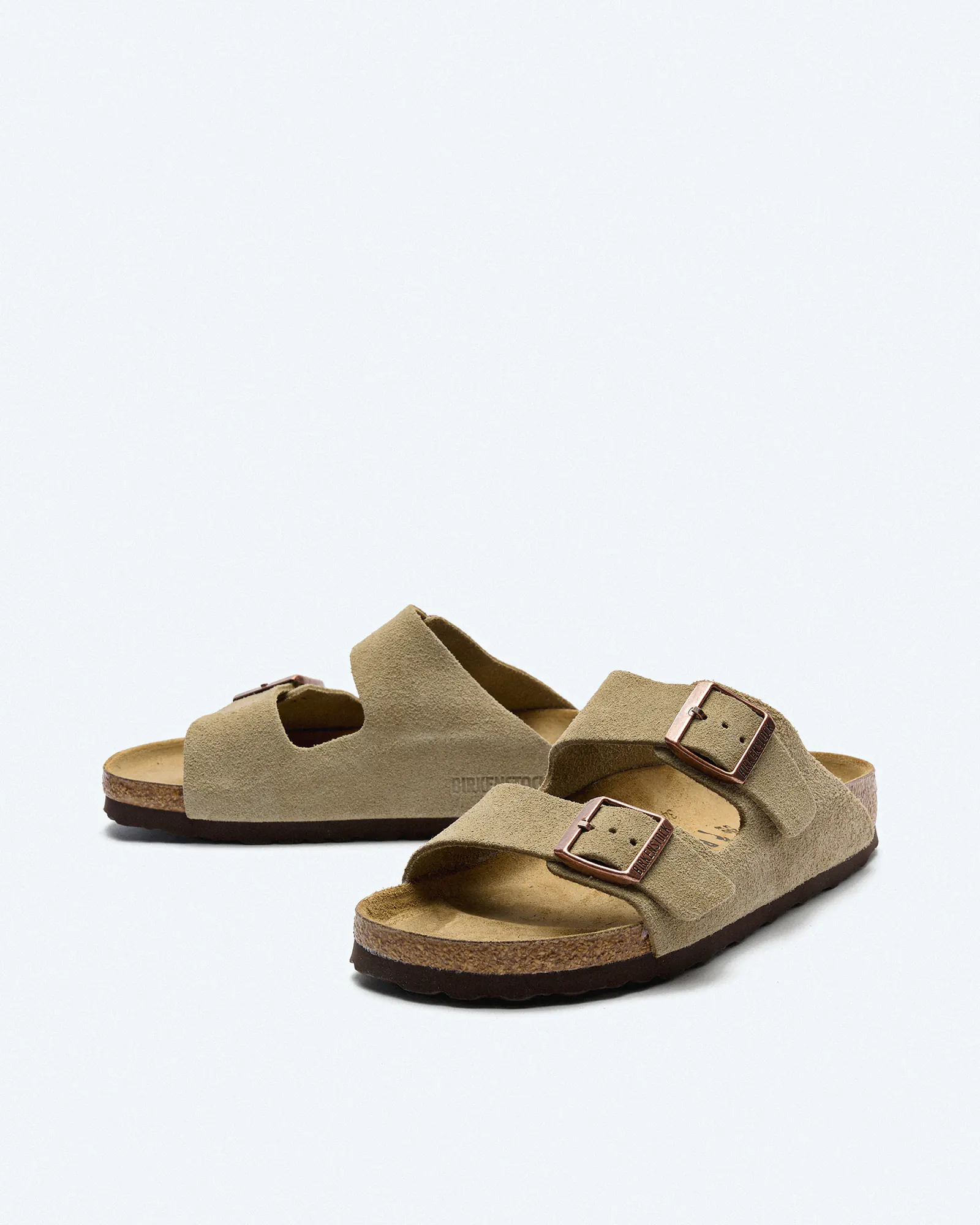 Birkenstock Arizona Suede Leather (Narrow Fit) Sandals Taupe Birkenstock Arizona Suede Leather (Narrow Fit) Sandals Taupe