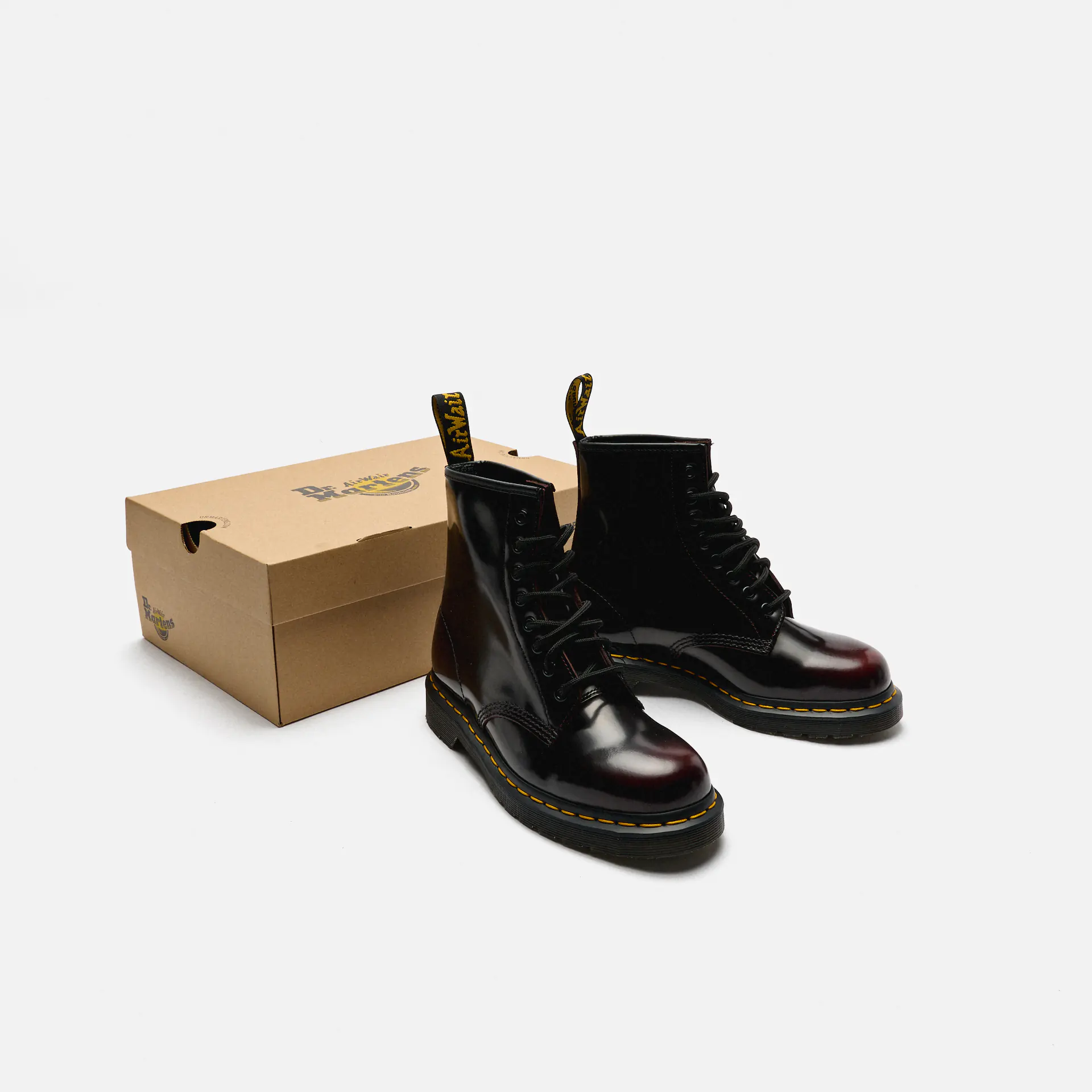 Dr. Martens 1460 Arcadia Leather Boots Cherry Red