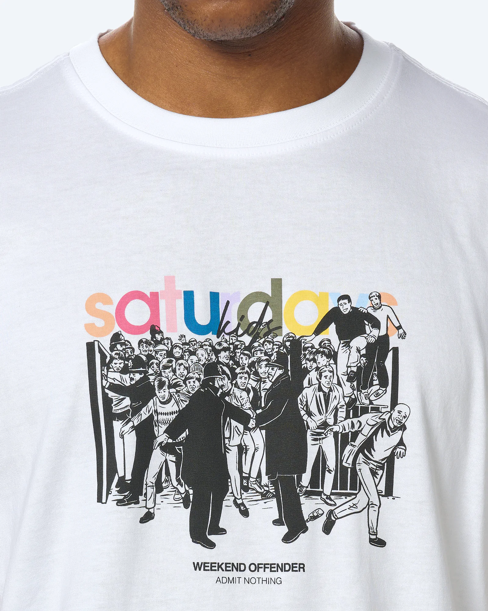 Weekend Offender Saturdays Kids Graphic T-Shirt White