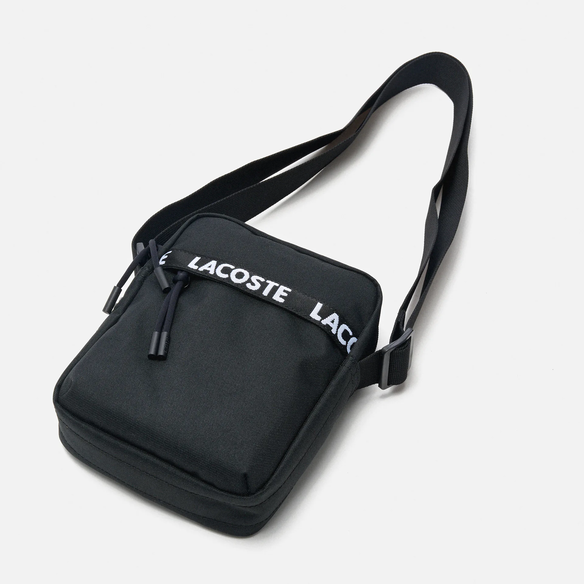  Lacoste Vertical Camera Bag Tape Noir