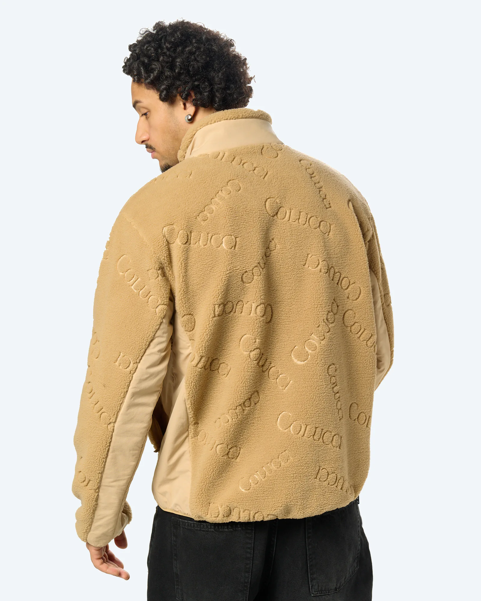 Logo Teddy Jacket Beige