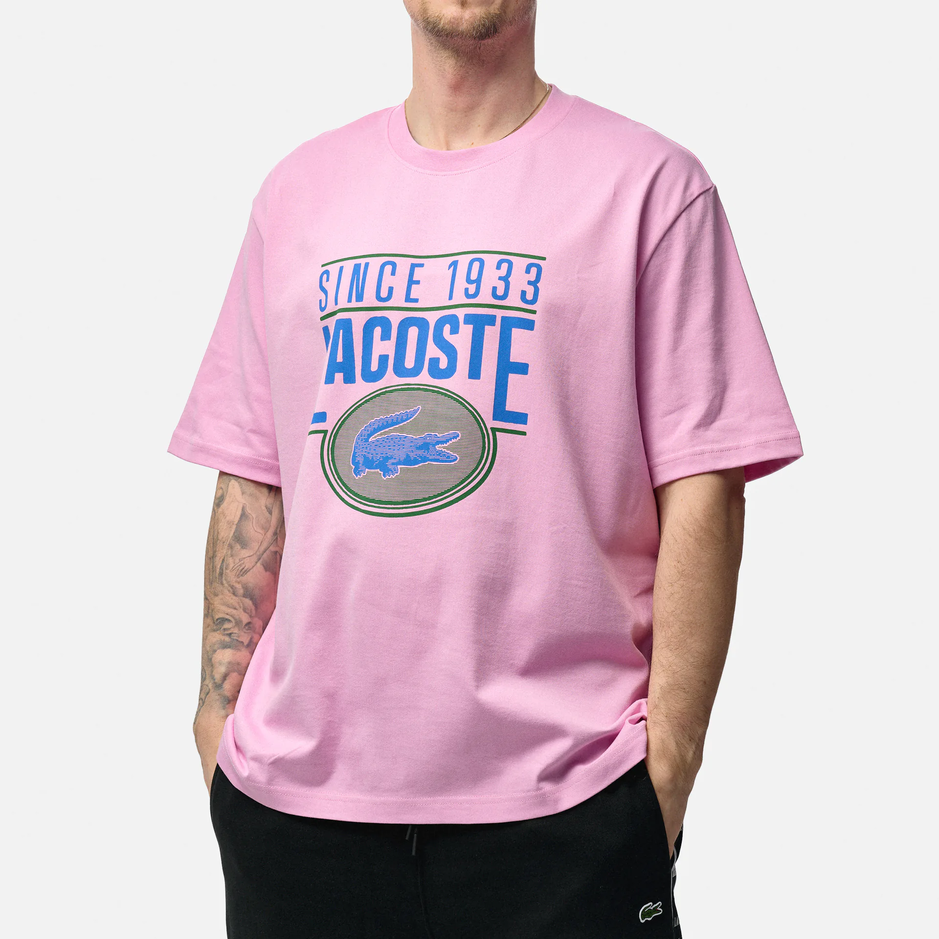  Lacoste Loose Fit Print T-Shirt Gelato 