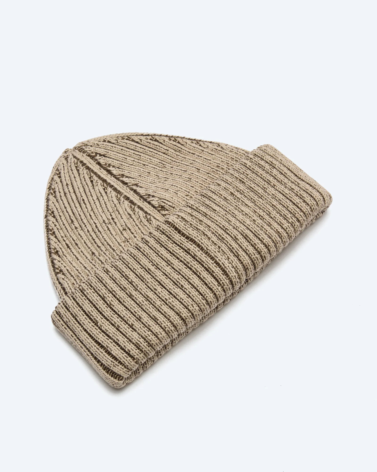 Fred Perry Cotton Ribbed Beanie Warm Oat/Burned Tobbaco