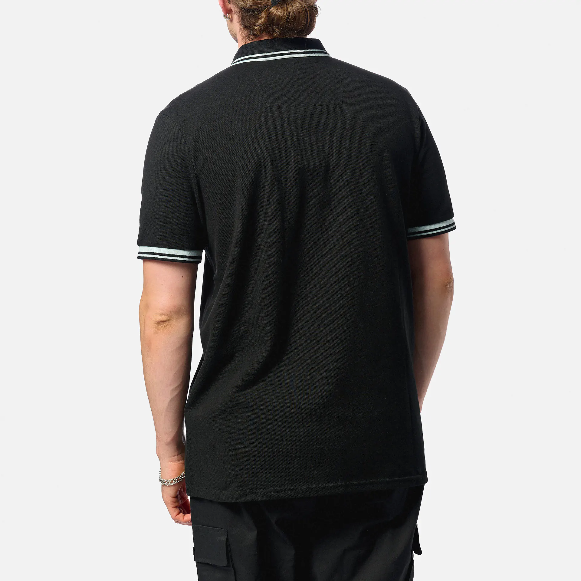 Weekend Offender Levanto Polo Shirt Black/Sea Spray Blue