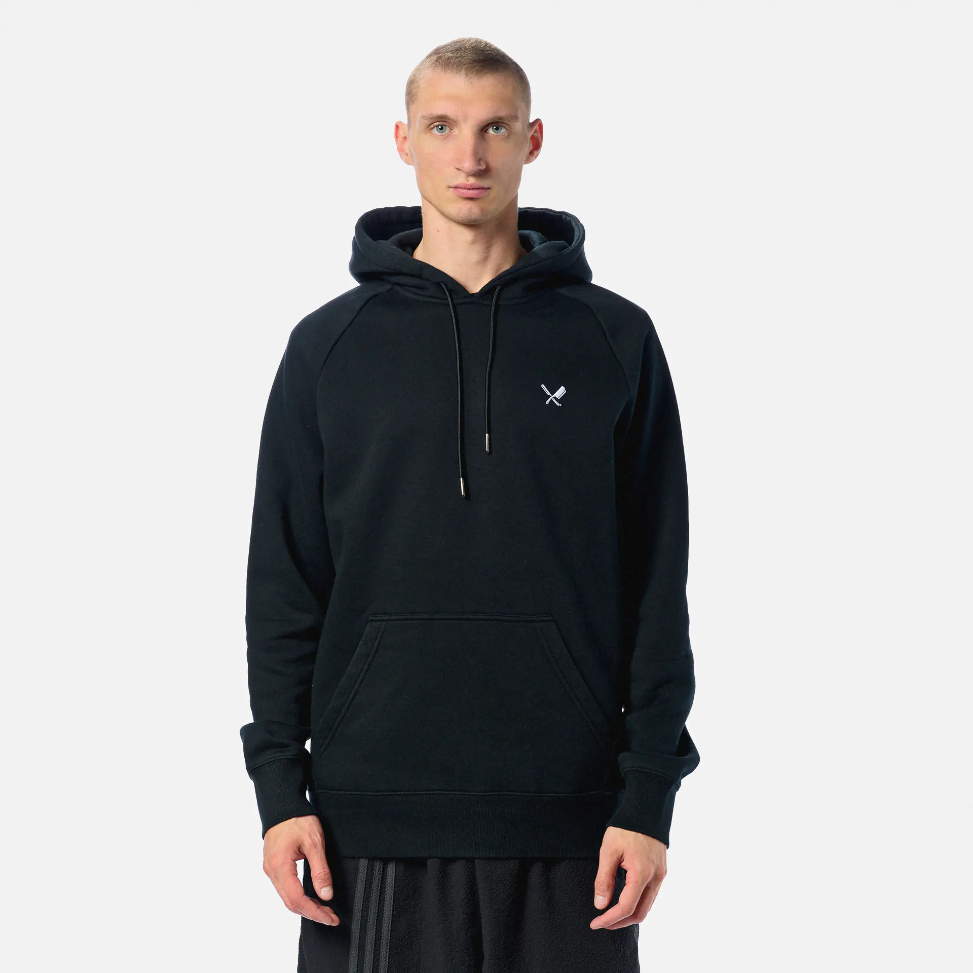 Distorted People Chalk Raglan Hoodie Black