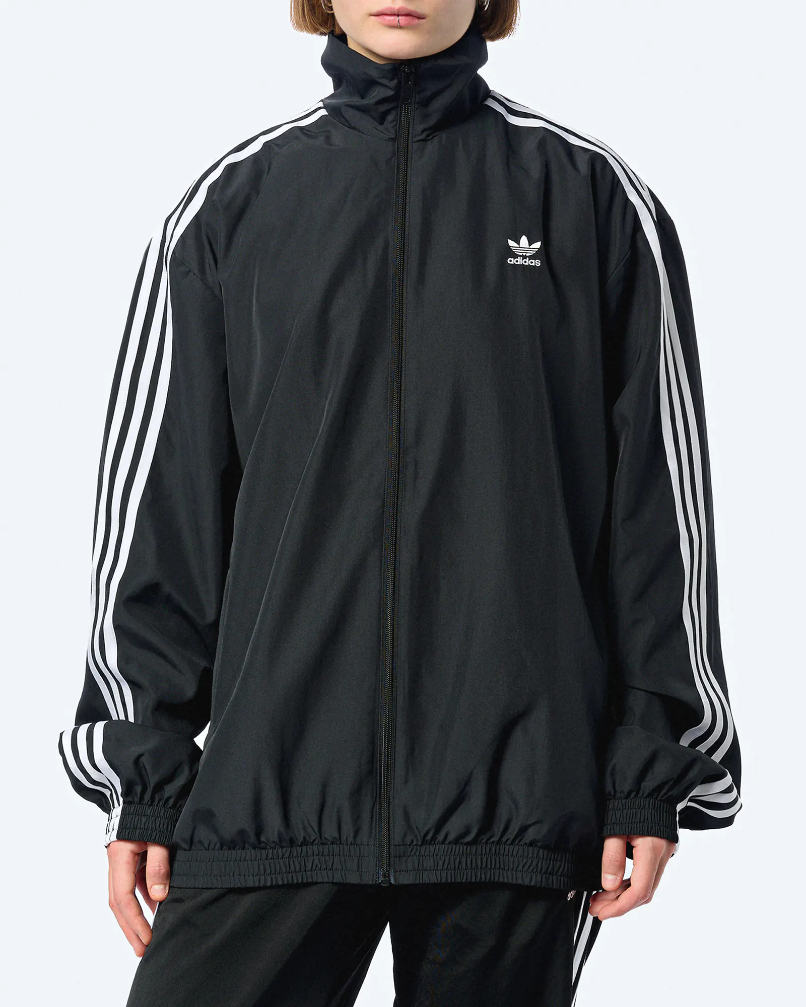 adidas Originals Oversized Track Top Black adidas Originals Oversized Track Top Black