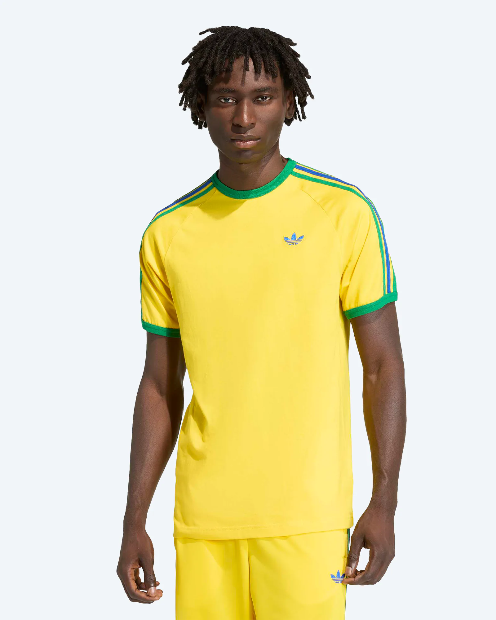 Originals 3-Stripes T-Shirt Eqt Yellow/Green/Collegiate Royal