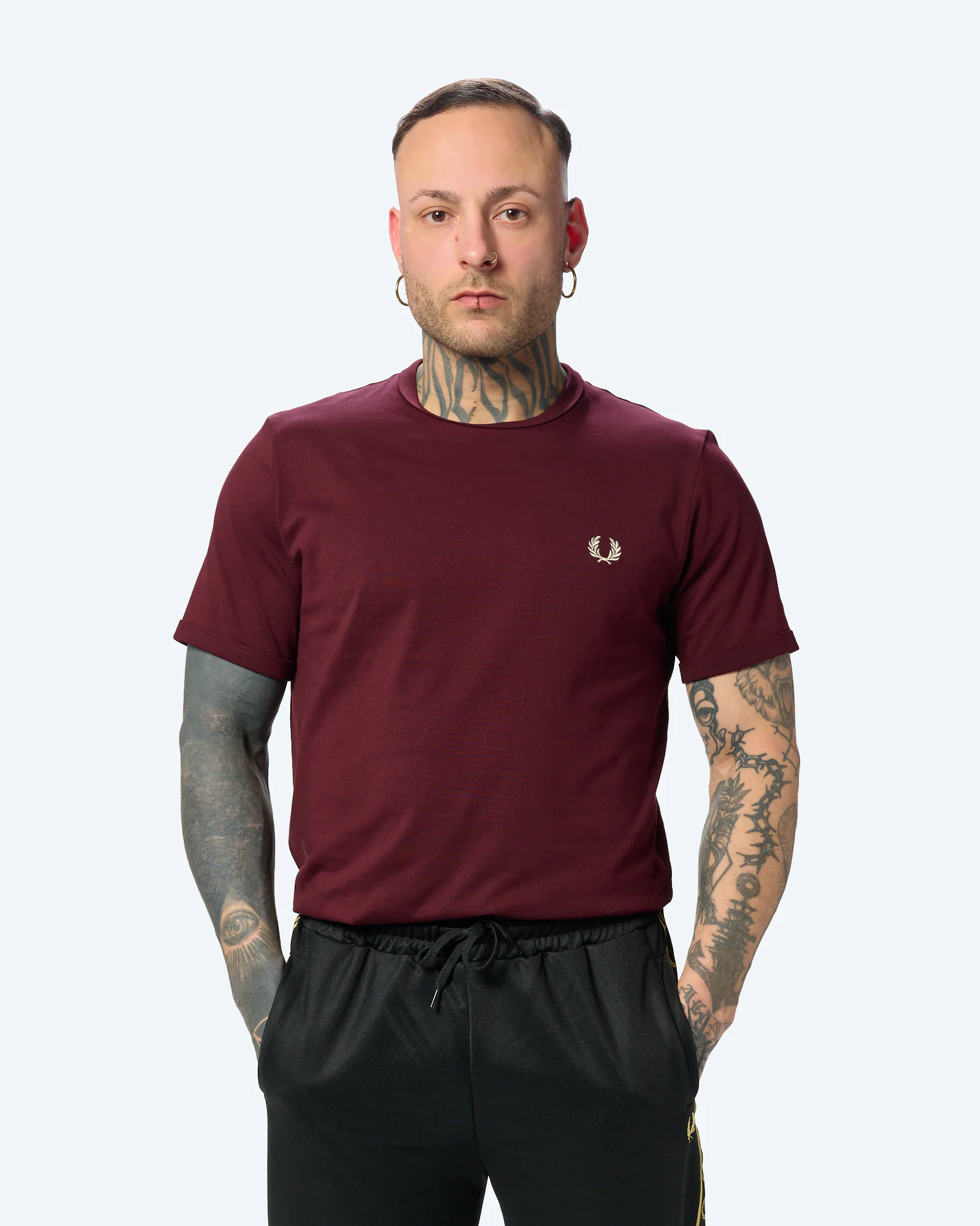 Fred Perry Ringer T-Shirt Oxblood