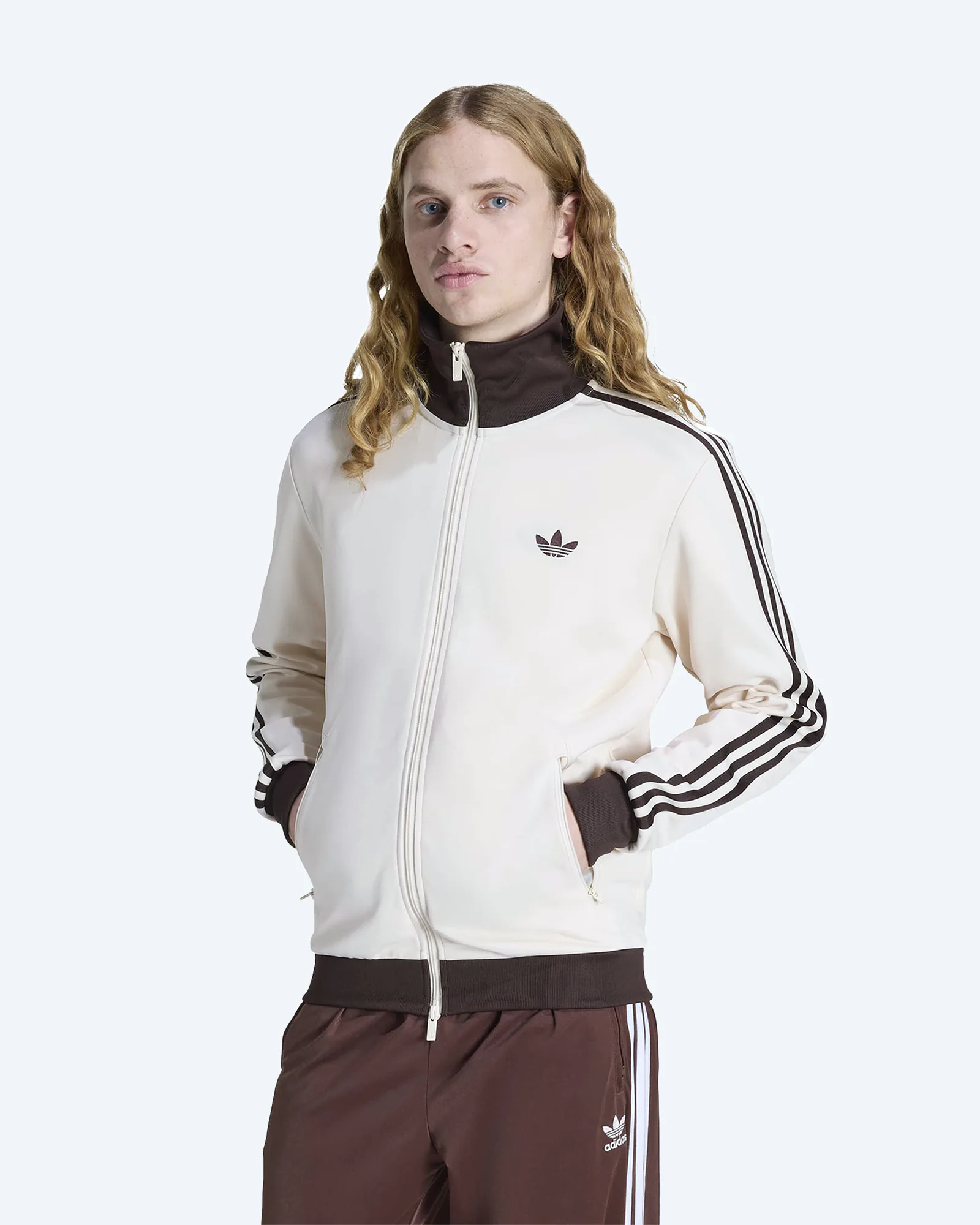 adicolor Classic Beckenbauer Track Jacket Wonder White/Aurora Coffee