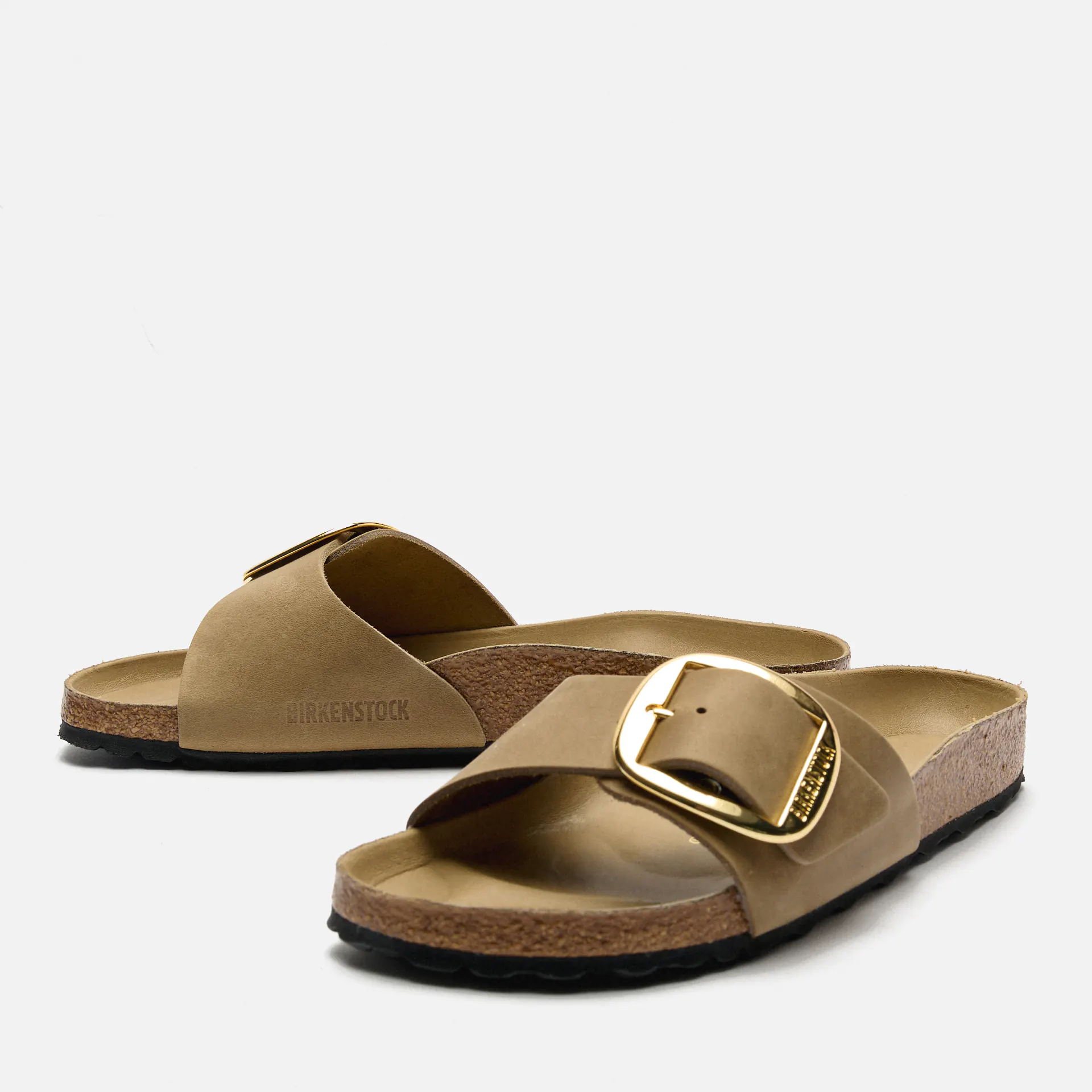 Birkenstock Madrid Big Buckle Natural Oiled Leather (Narrow Fit) Sandals Tobacco Brown