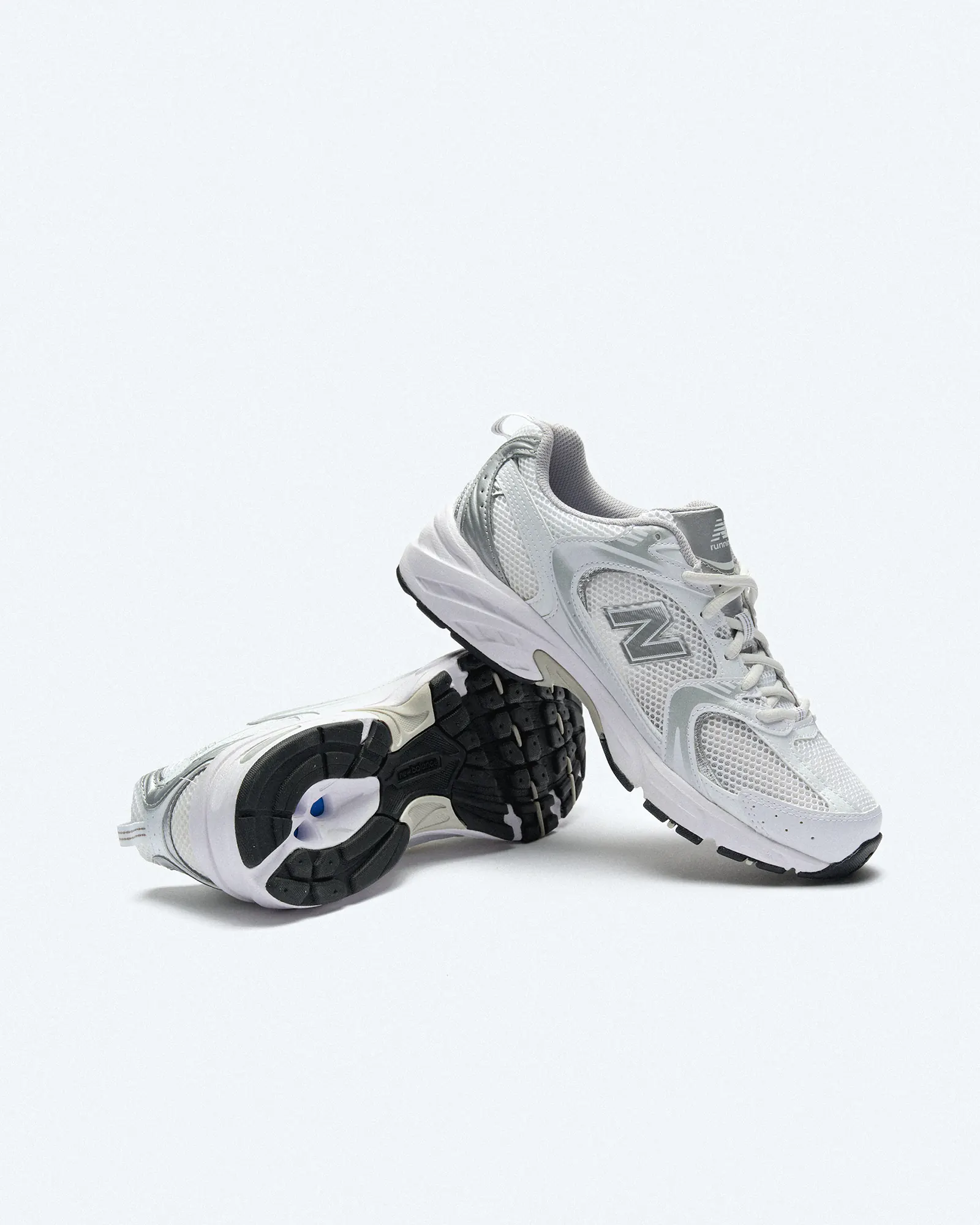 New Balance MR530 Running Sneaker White/Silver Metallic New Balance MR530 Running Sneaker White/Silver Metallic
