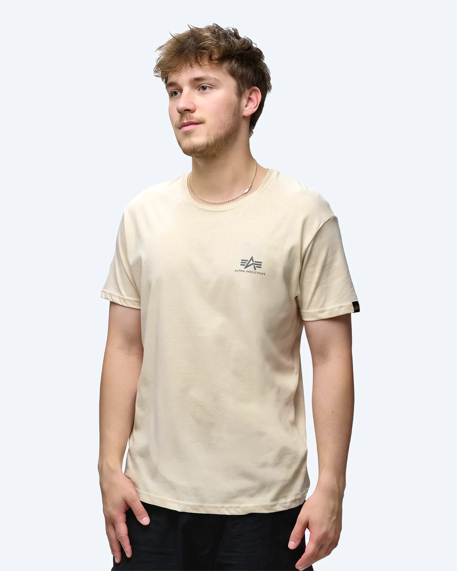 Basic T-Shirt Small Logo Jet Stream White