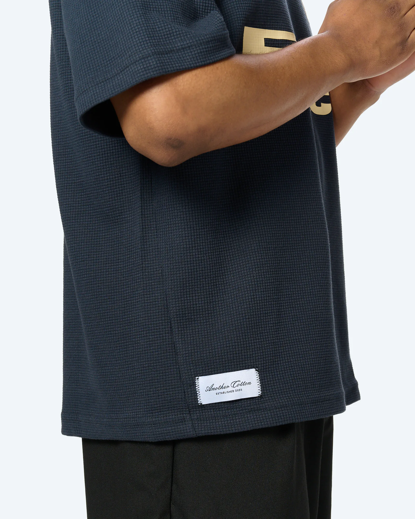 Another Cotton Peace Waffle Polo Blue