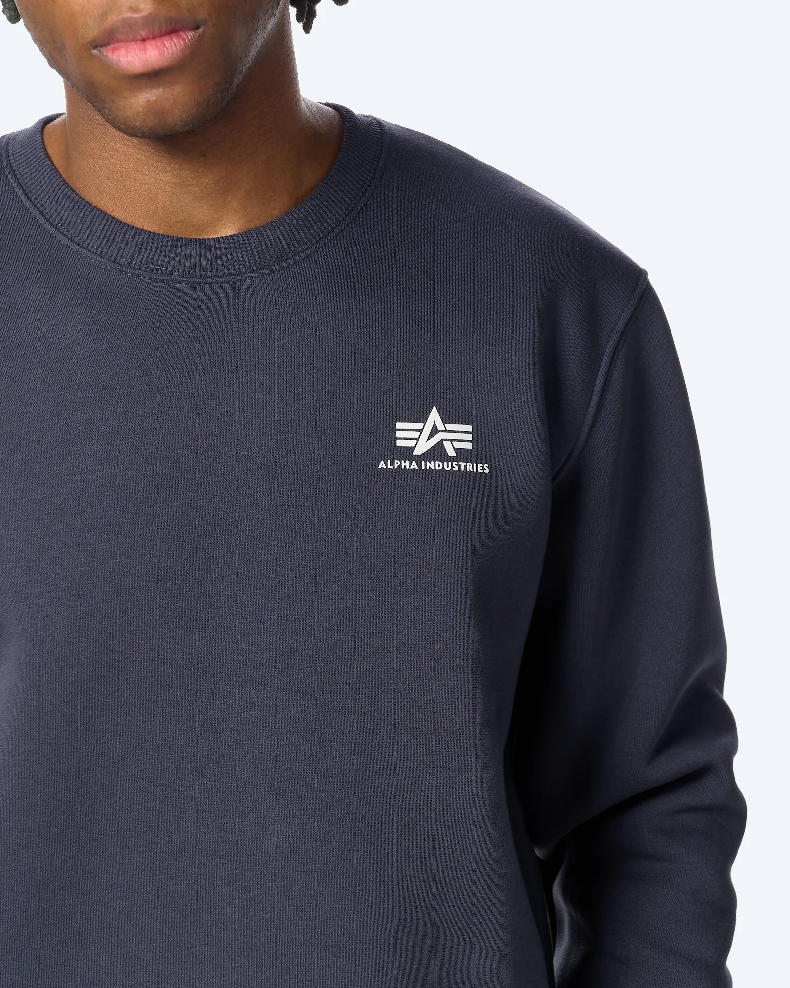 Alpha Industries Basic Sweater Small Logo Navy