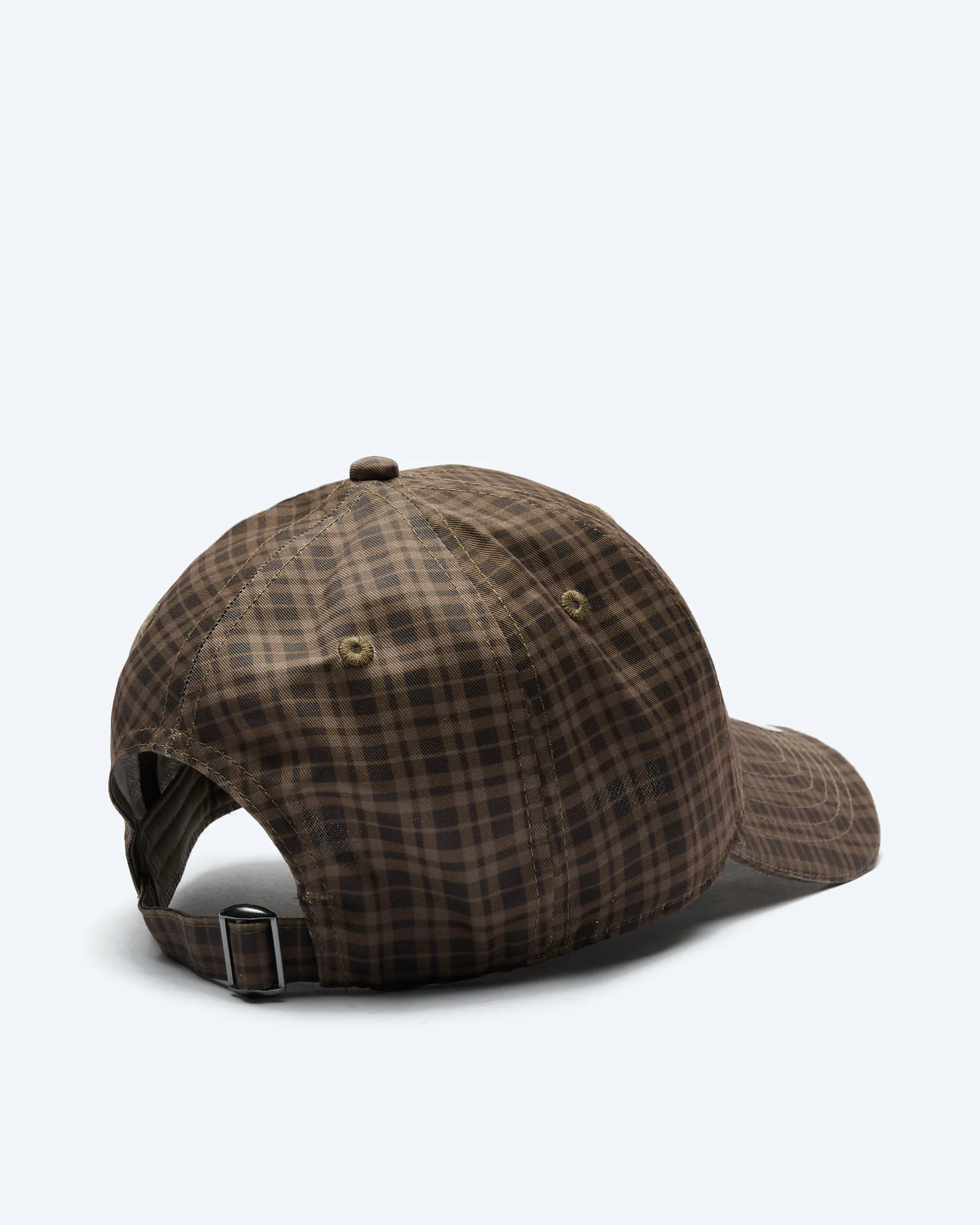 Check Print Cap Brown