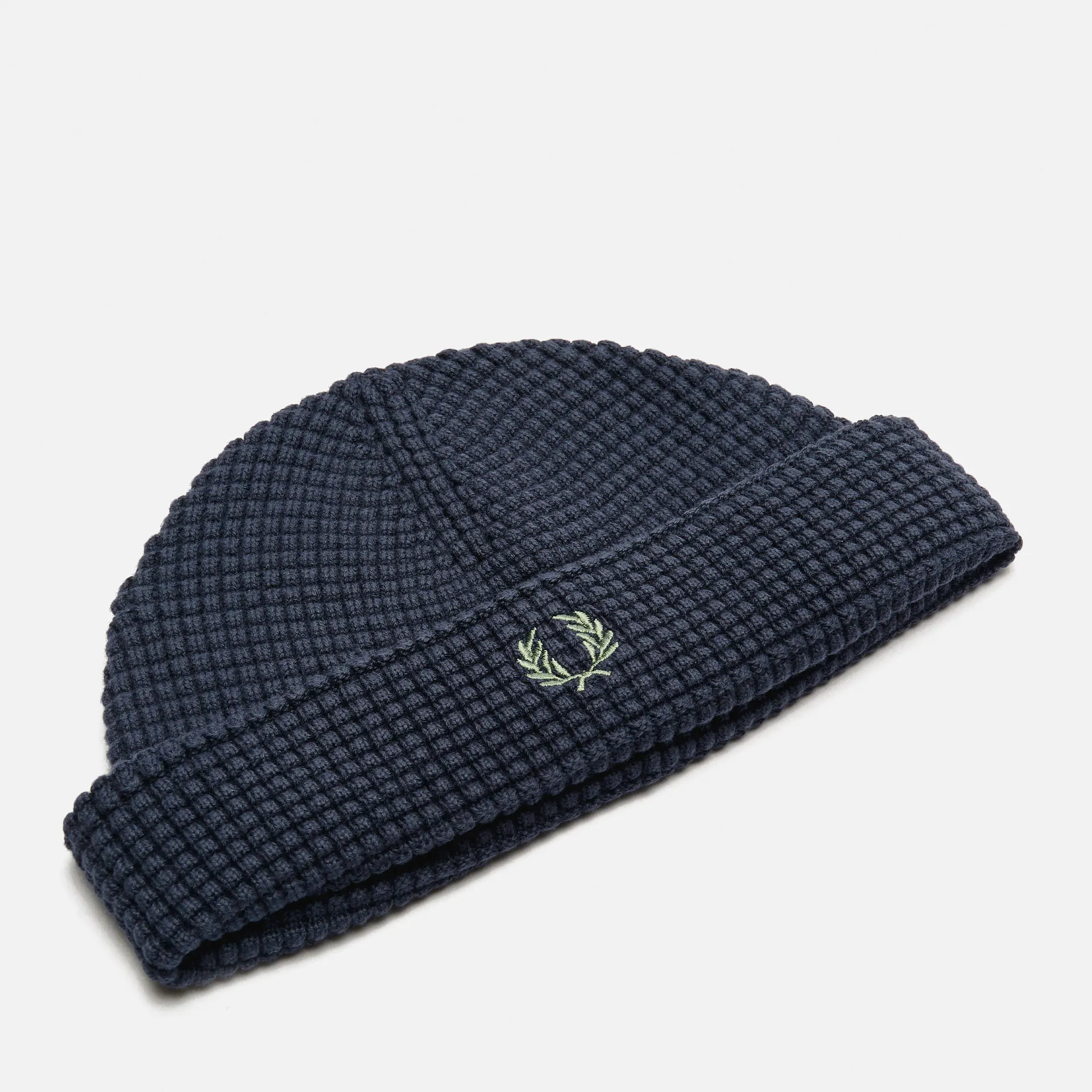 Fred Perry Waffle Beanie Dark Airforce