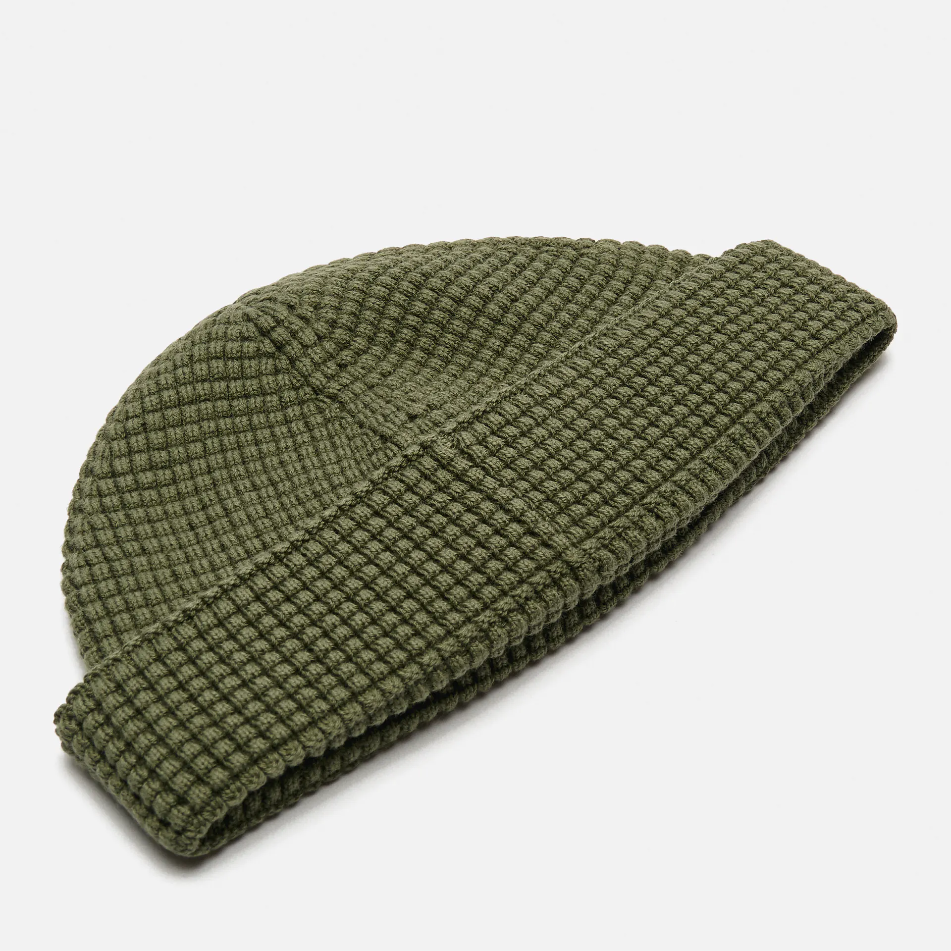 Fred Perry Waffle Beanie Laurel Wreath Green