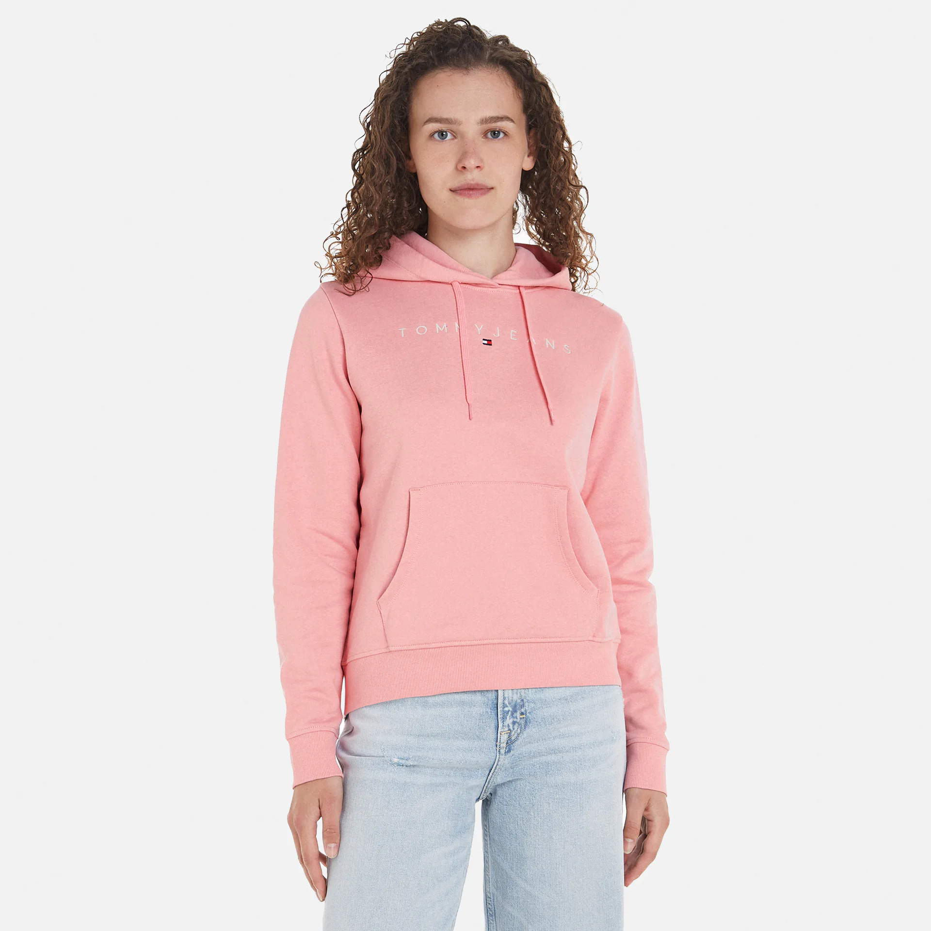 Tommy Jeans Linear Hoodie Pink