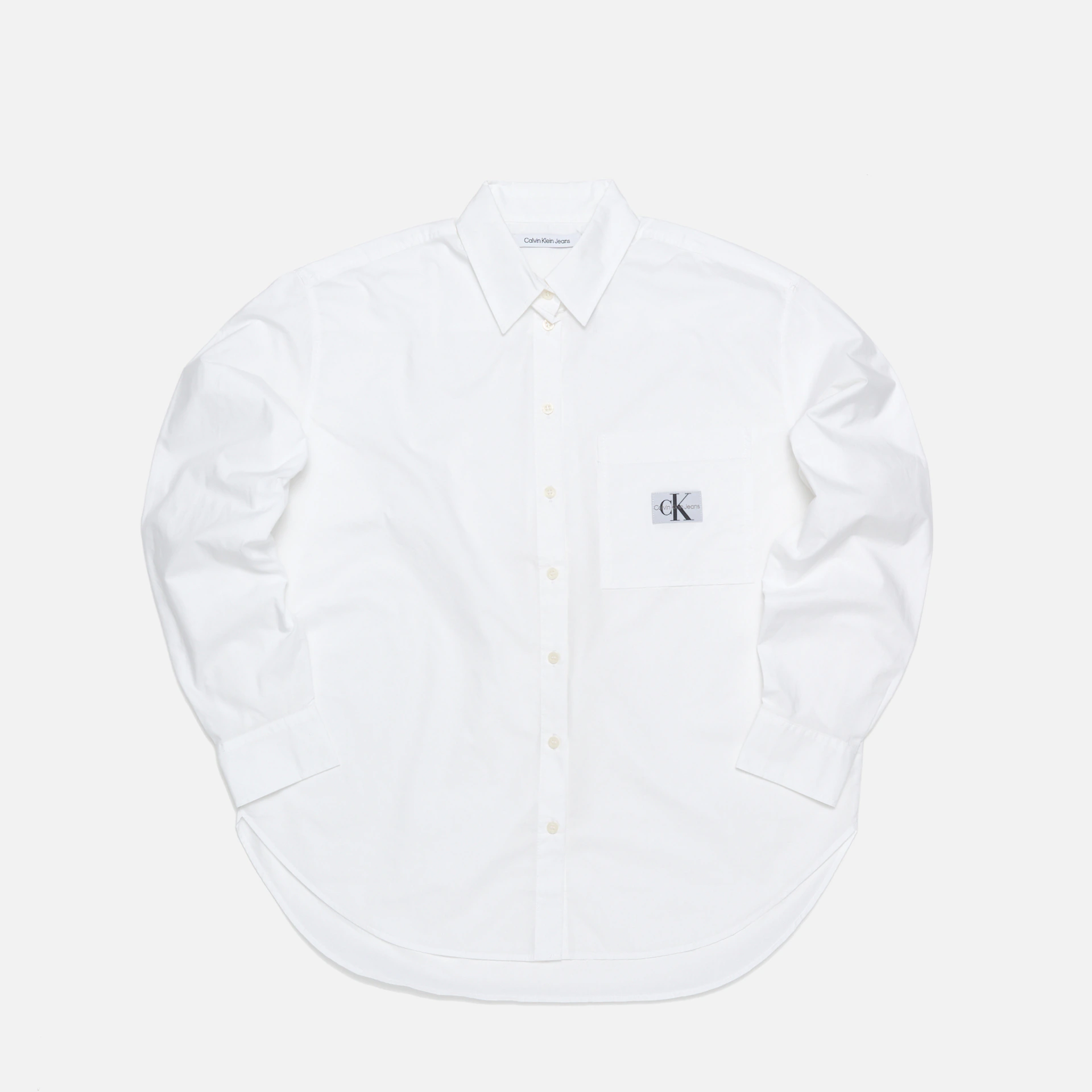 Calvin Klein Jeans Woven Label Relaxed Shirt Bright White