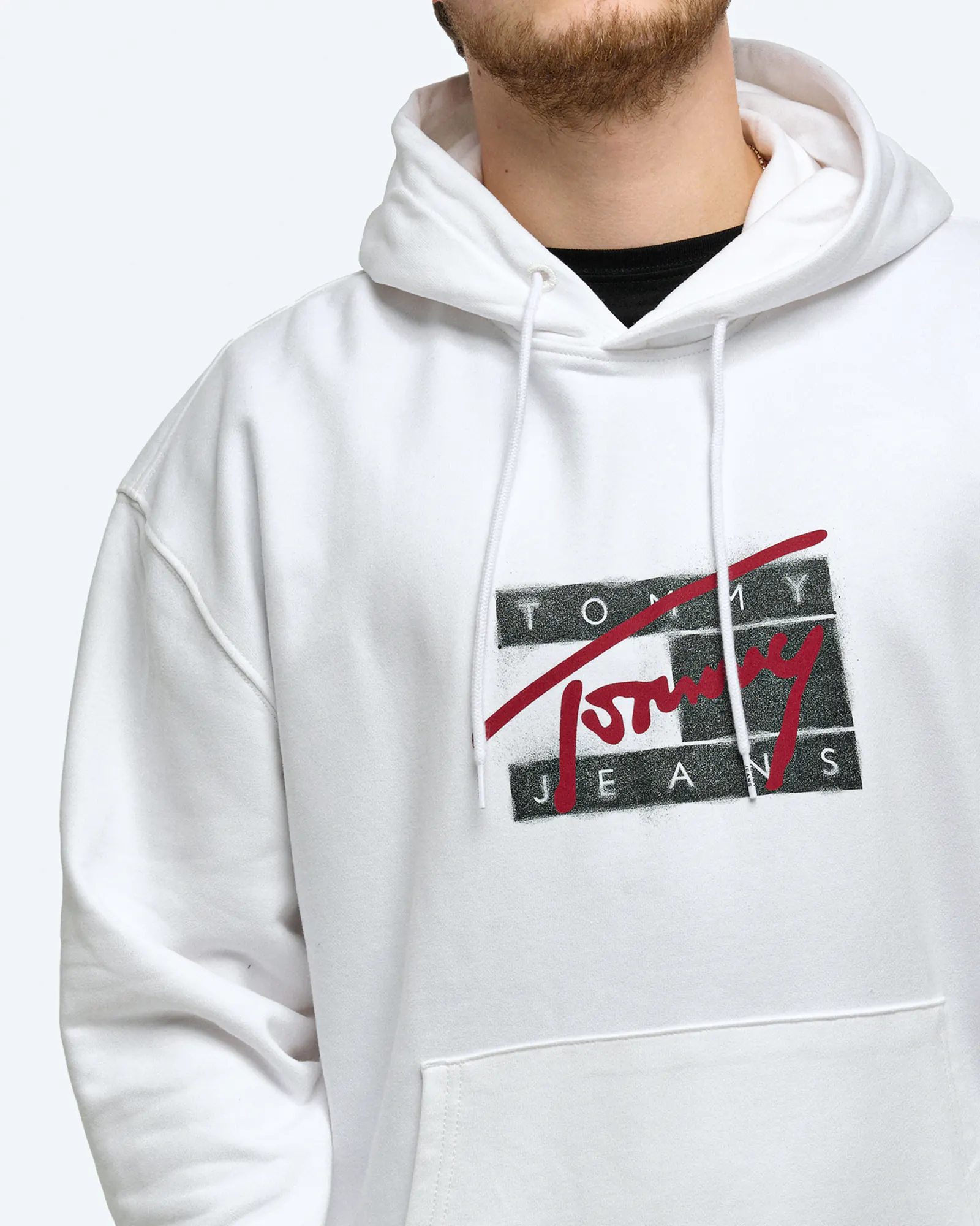 Tommy Jeans Relaxed Graffiti Signature Hoodie White Tommy Jeans Relaxed Graffiti Signature Hoodie White