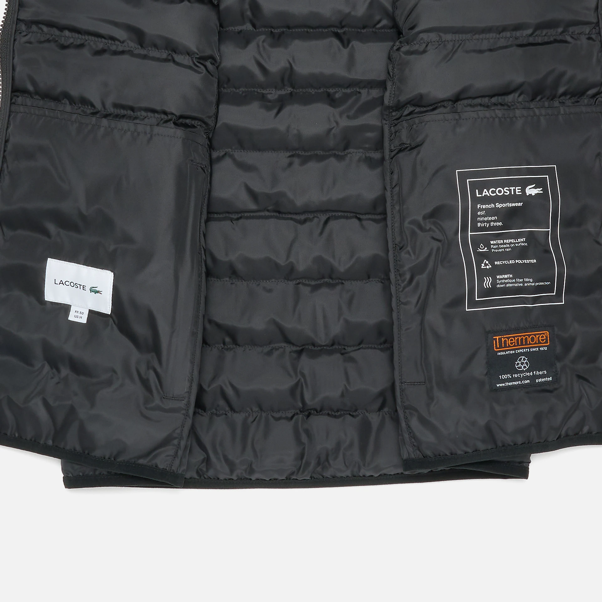 Lacoste Water Repellent Vest Black 