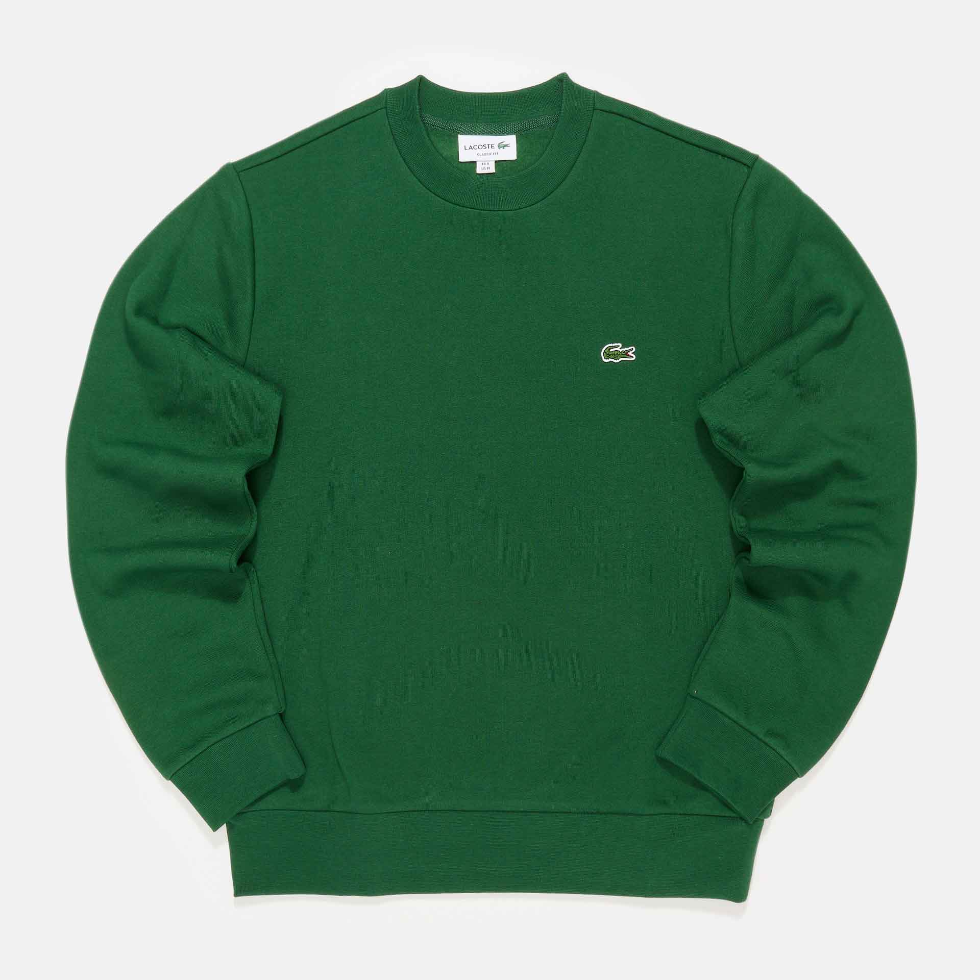 Lacoste Organic Brushed Cotton Pullover Green