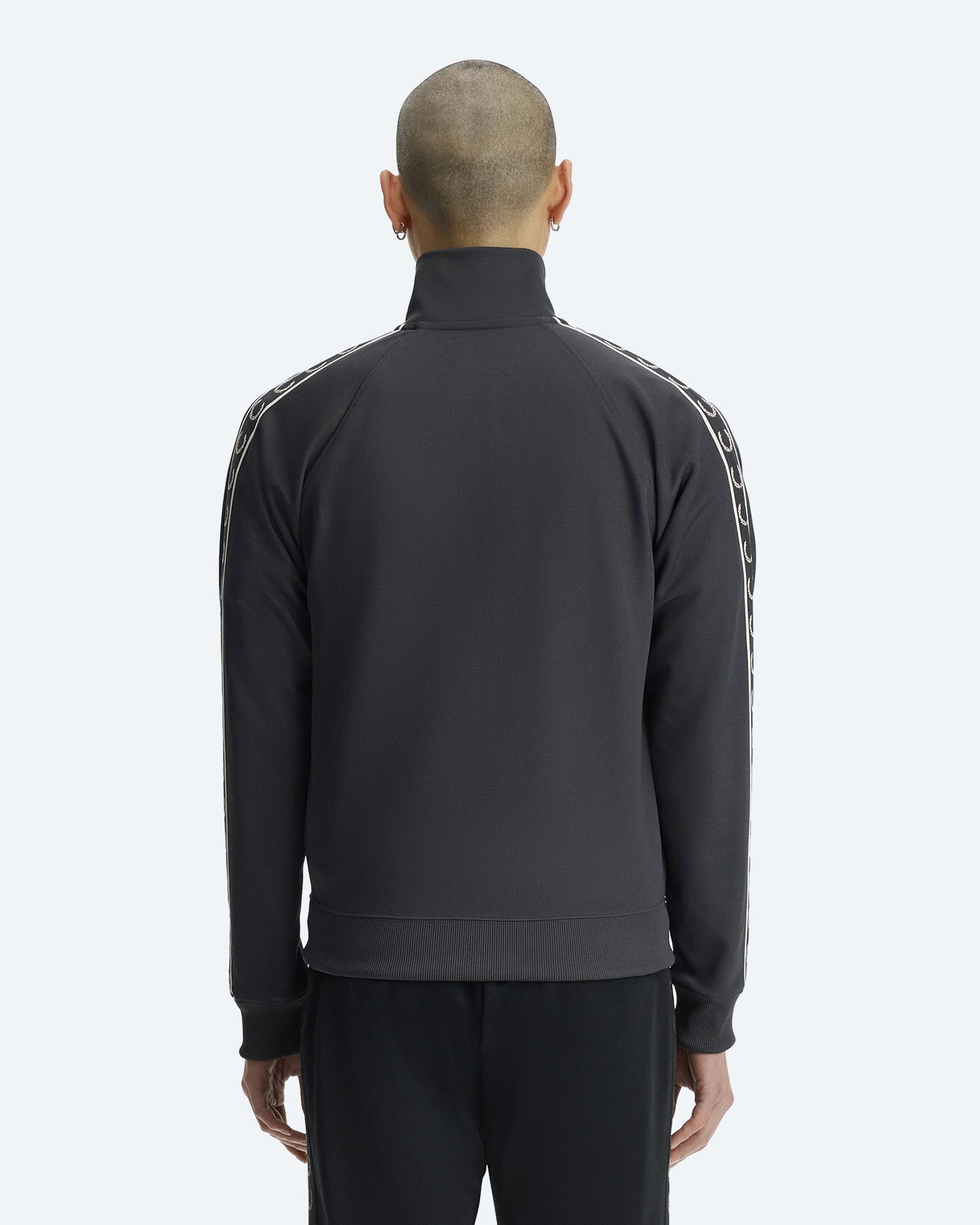 Contrast Tape Track Jacket Anchor Grey