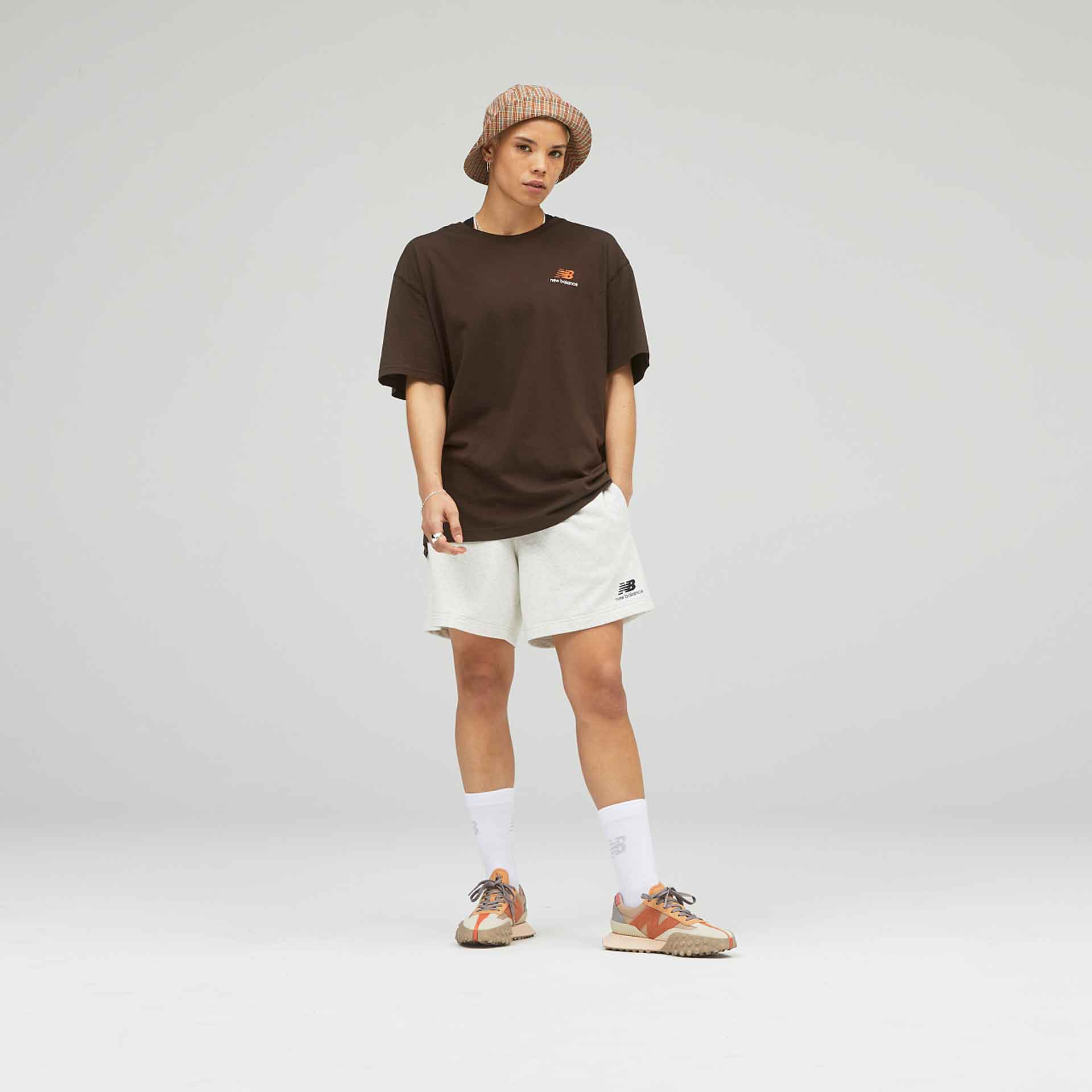 New Balance Unisex Essentials French Terry Short Sand Heather