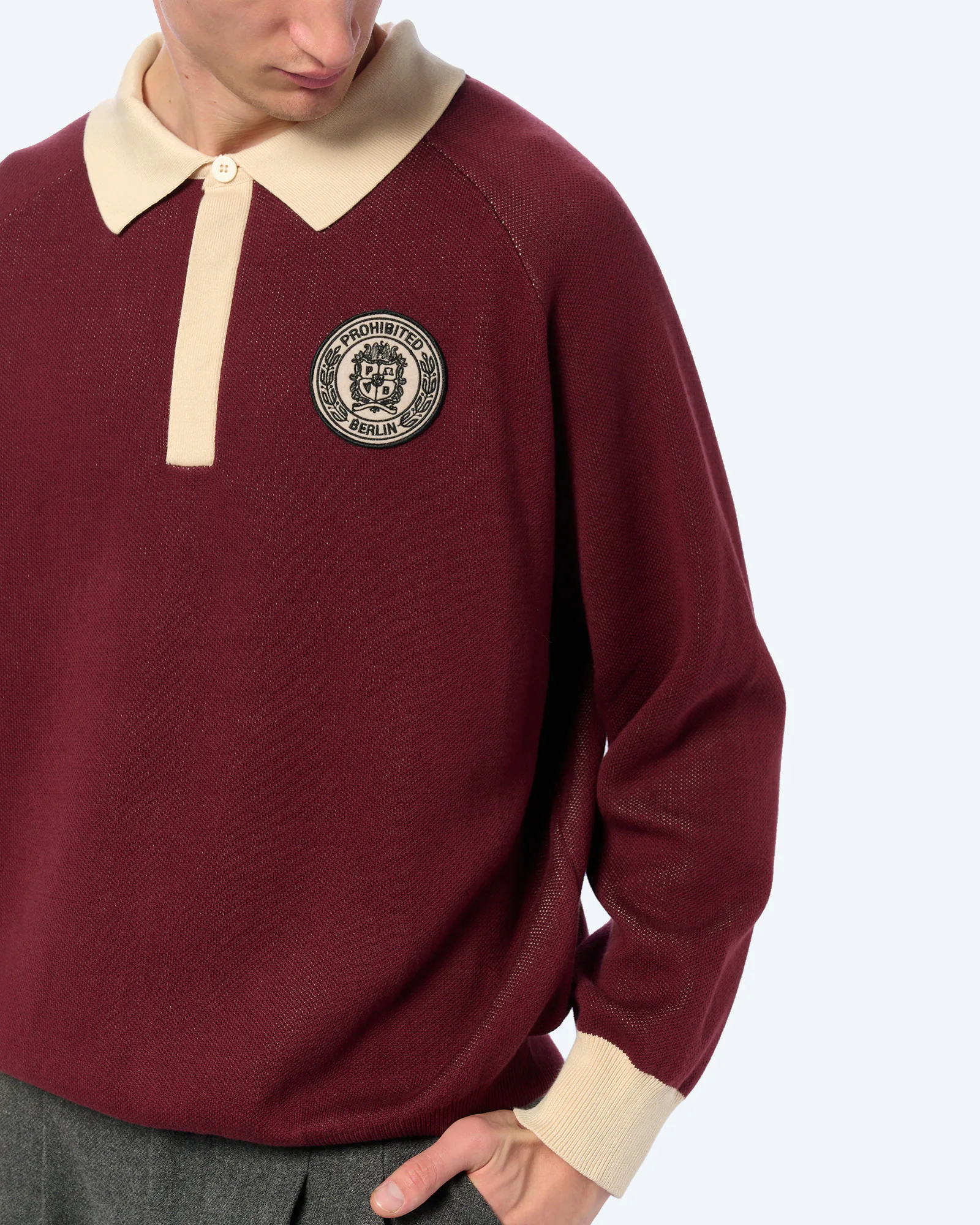 Prohibited Cup Knitted Jersey Bordeaux Prohibited Cup Knitted Jersey Bordeaux