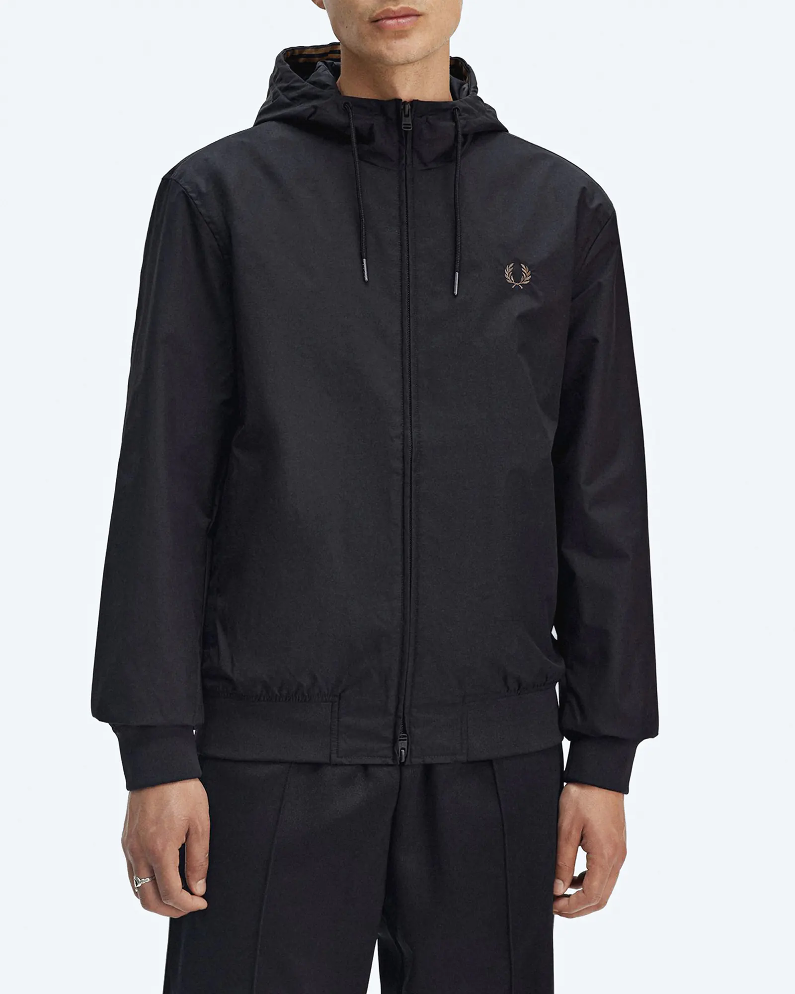 Fred Perry Hooded Brentham Jacket Black