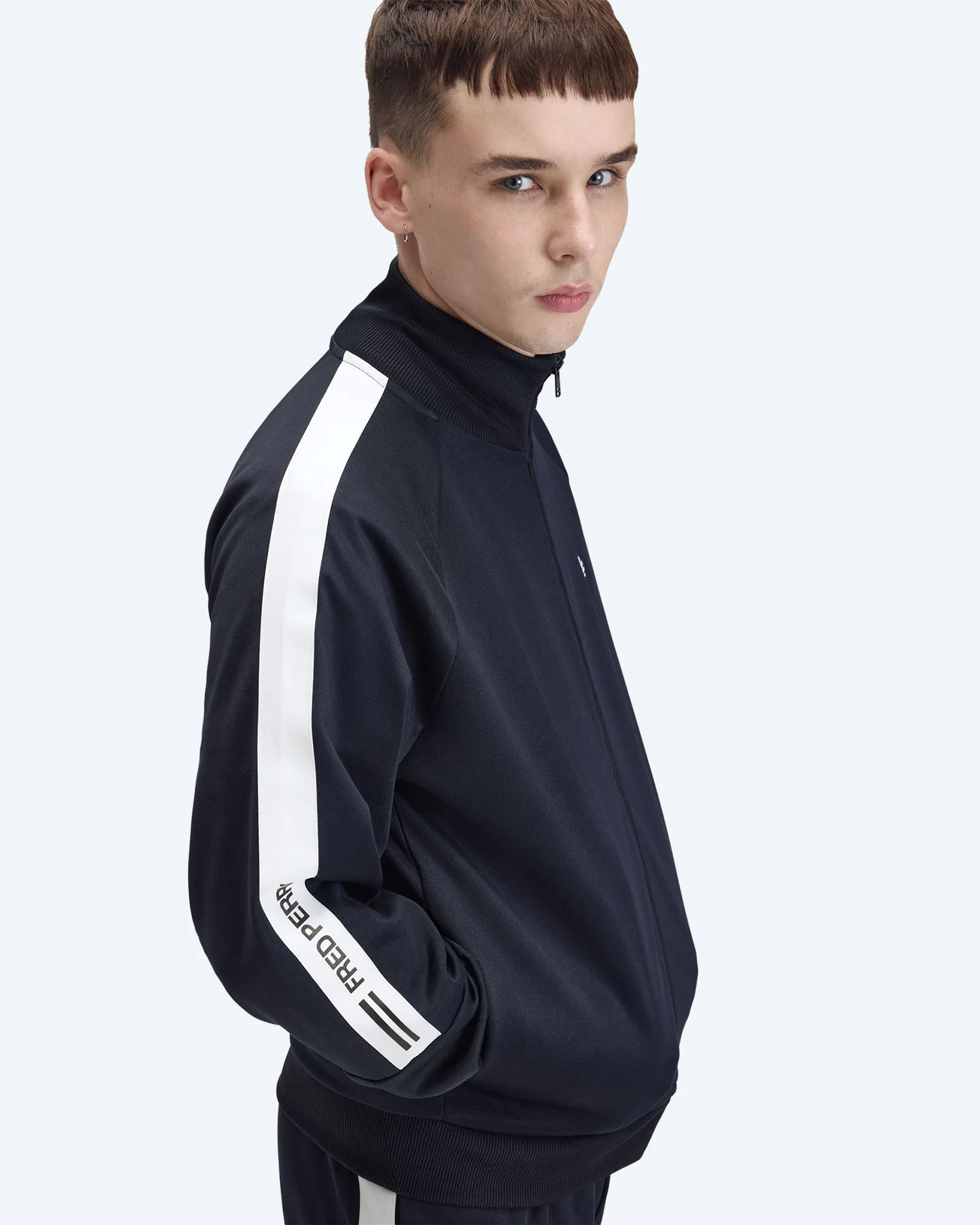 Printed Tape Track Pant Navy
