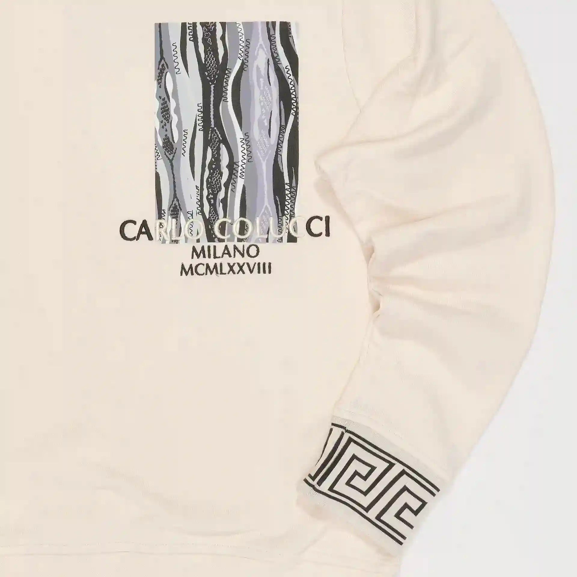 Carlo Colucci Sweatshirt Knit Cutting Story Offwhite