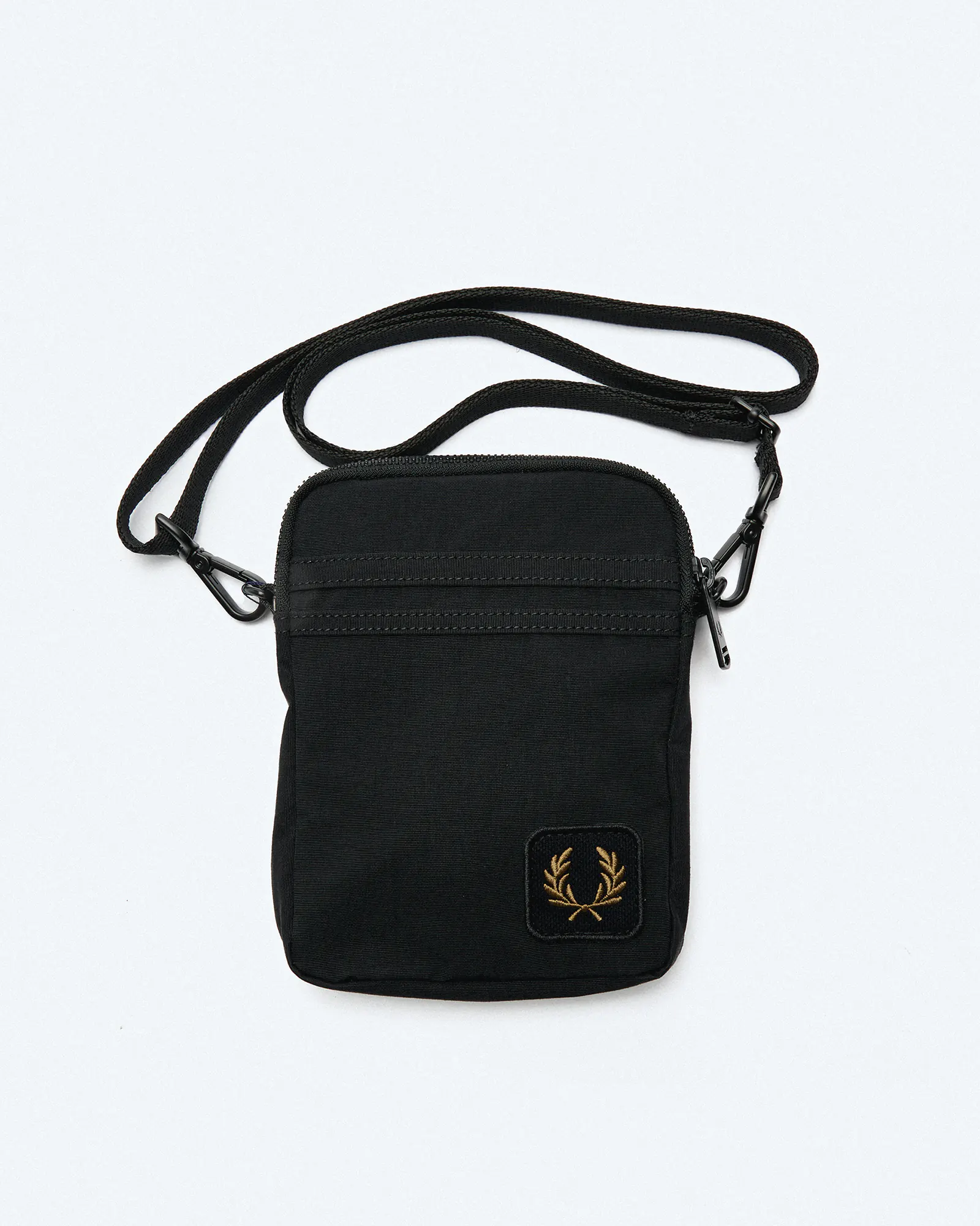 Fred Perry Nylon Badge Small Side Bag Black