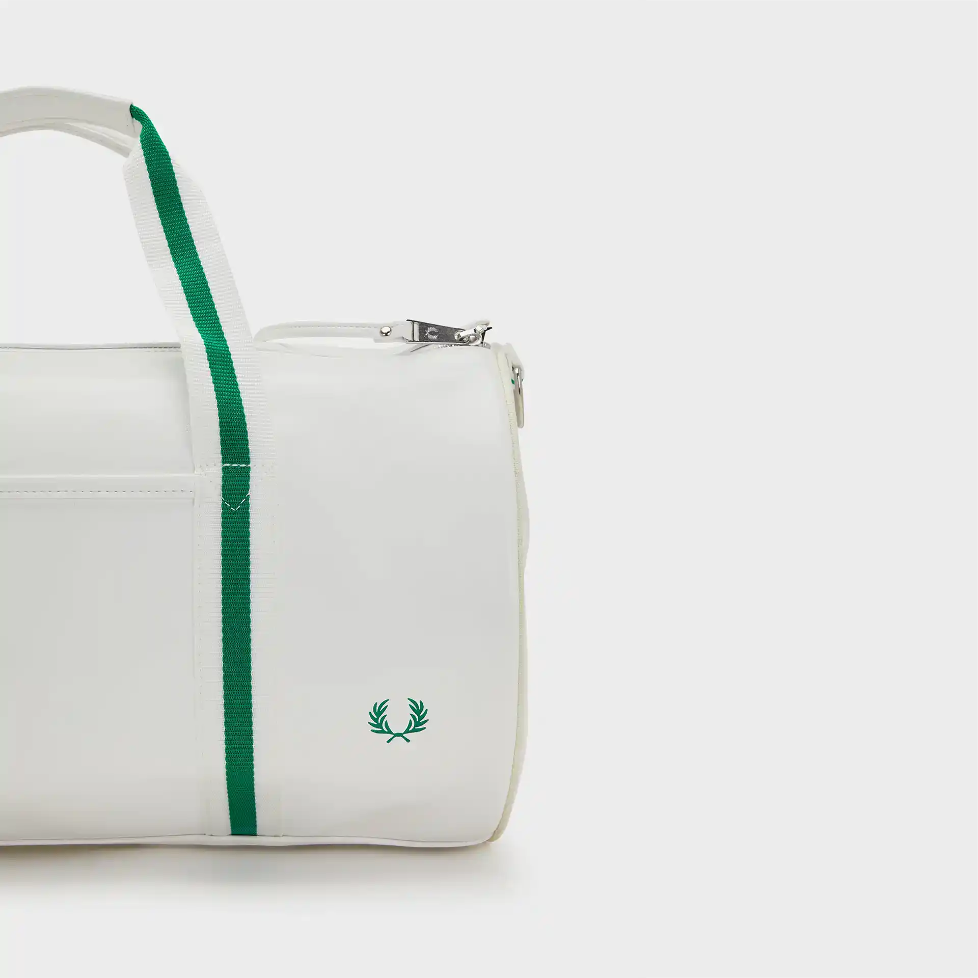 Fred Perry Classic Barrel Bag Snowwhite/Green