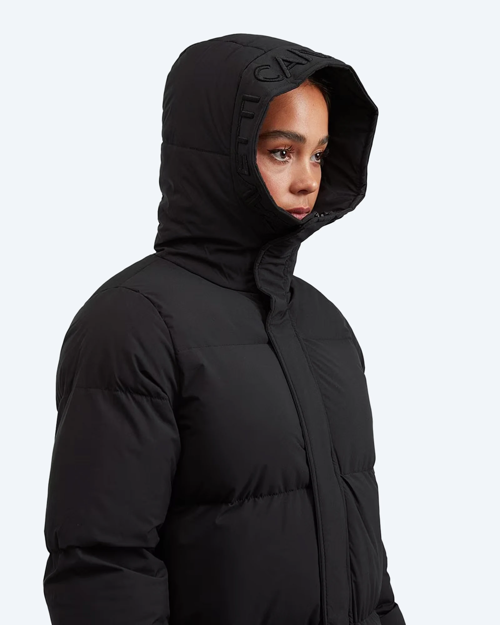 W Alora Longline Puffer Jacket Black