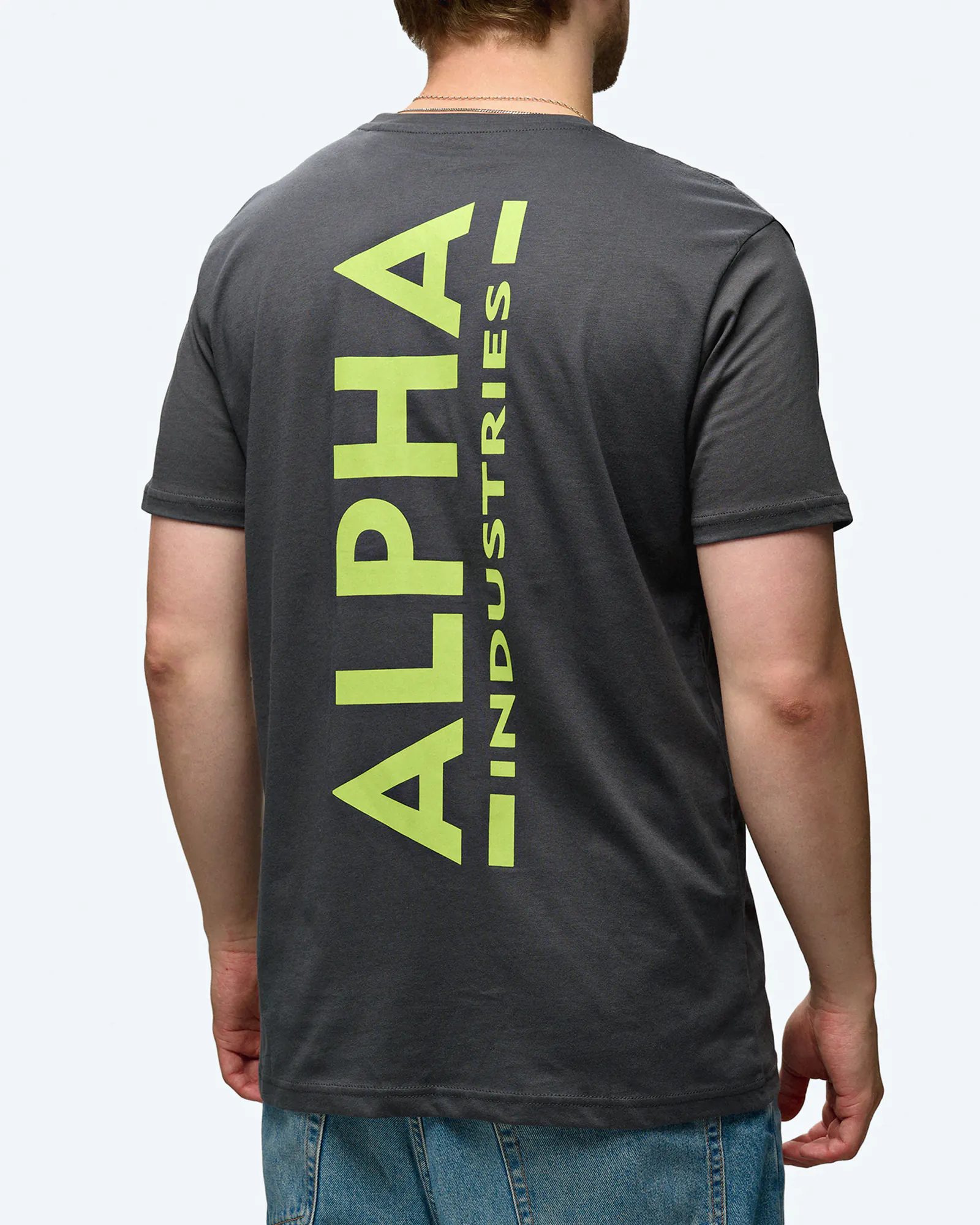 Alpha Industries Backprint T-Shirt Vintage Grey Alpha Industries Backprint T-Shirt Vintage Grey