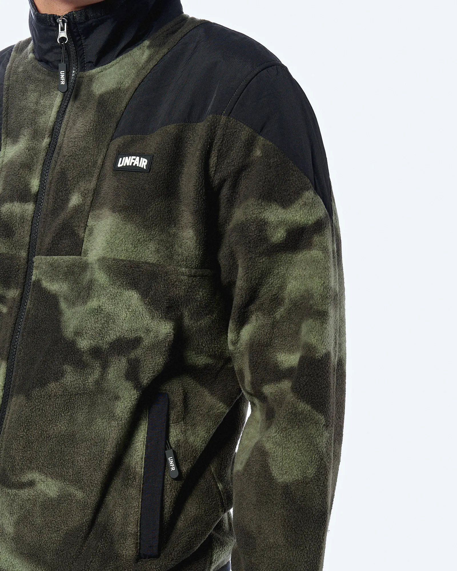 Unfair Athletics Fabric Mix Fleece Jacket Camo