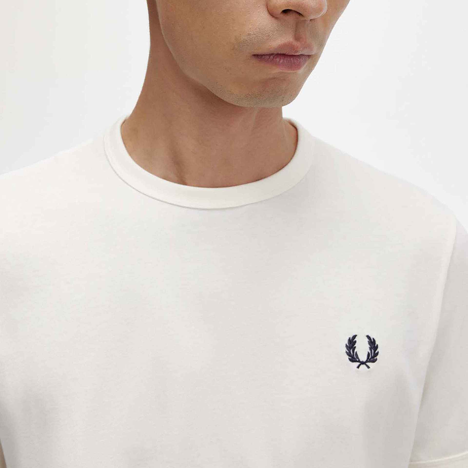 Fred Perry Ringer T-Shirt Ecru