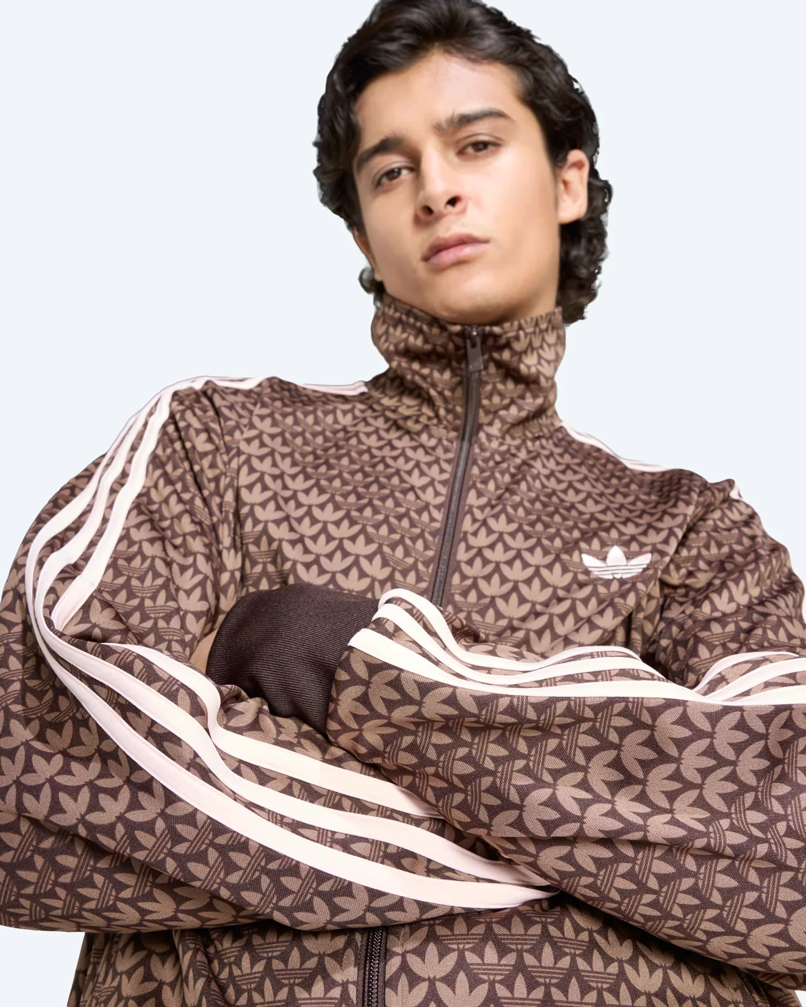 adidas Originals Firebird Loose Monogram Track Top Aurora Coffee/Earth Strata