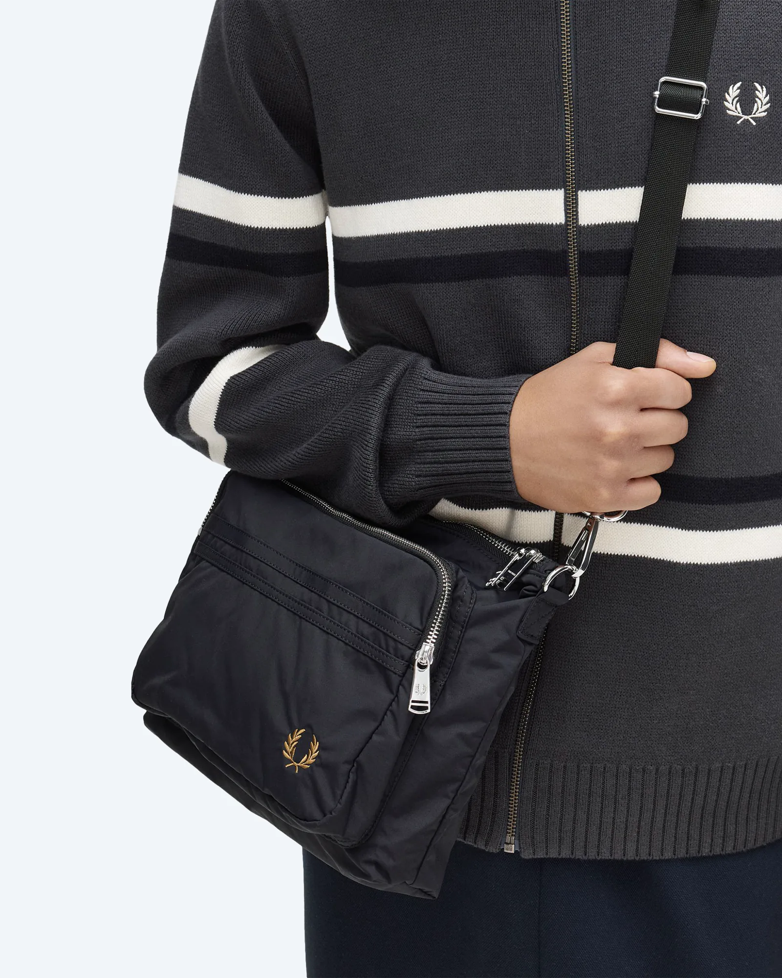 Fred Perry Brentham Crossbody Bag Black