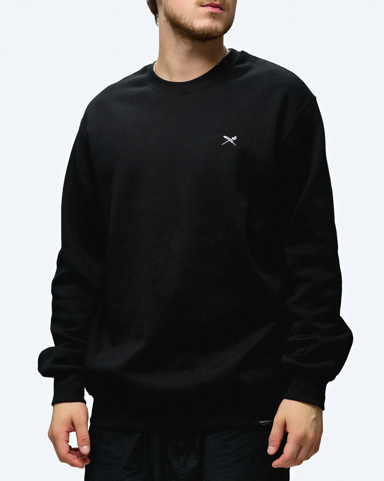 Iriedaily Mini Flag 2 Embroidered Sweatshirt Black Iriedaily Mini Flag 2 Embroidered Sweatshirt Black