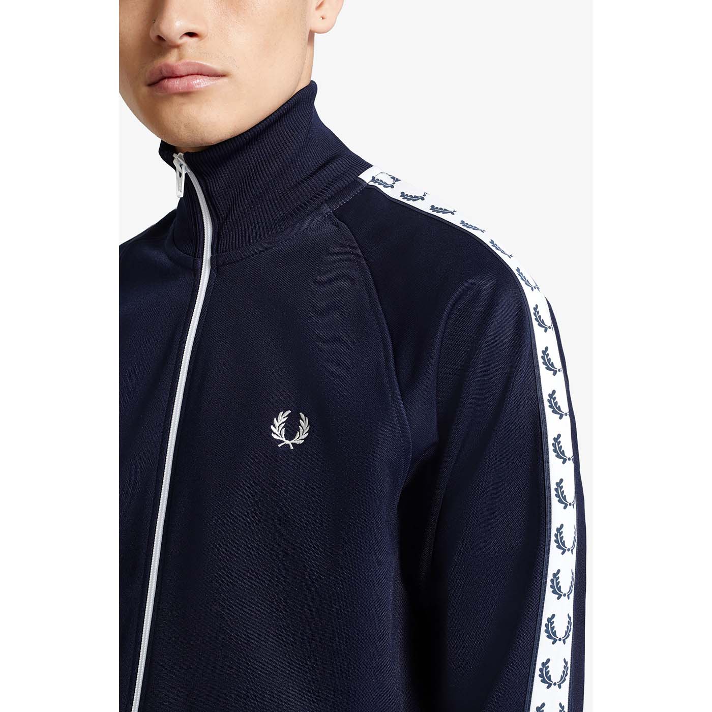 Fred Perry Trainingsjacke mit Sportstreifen  Carbon Blue