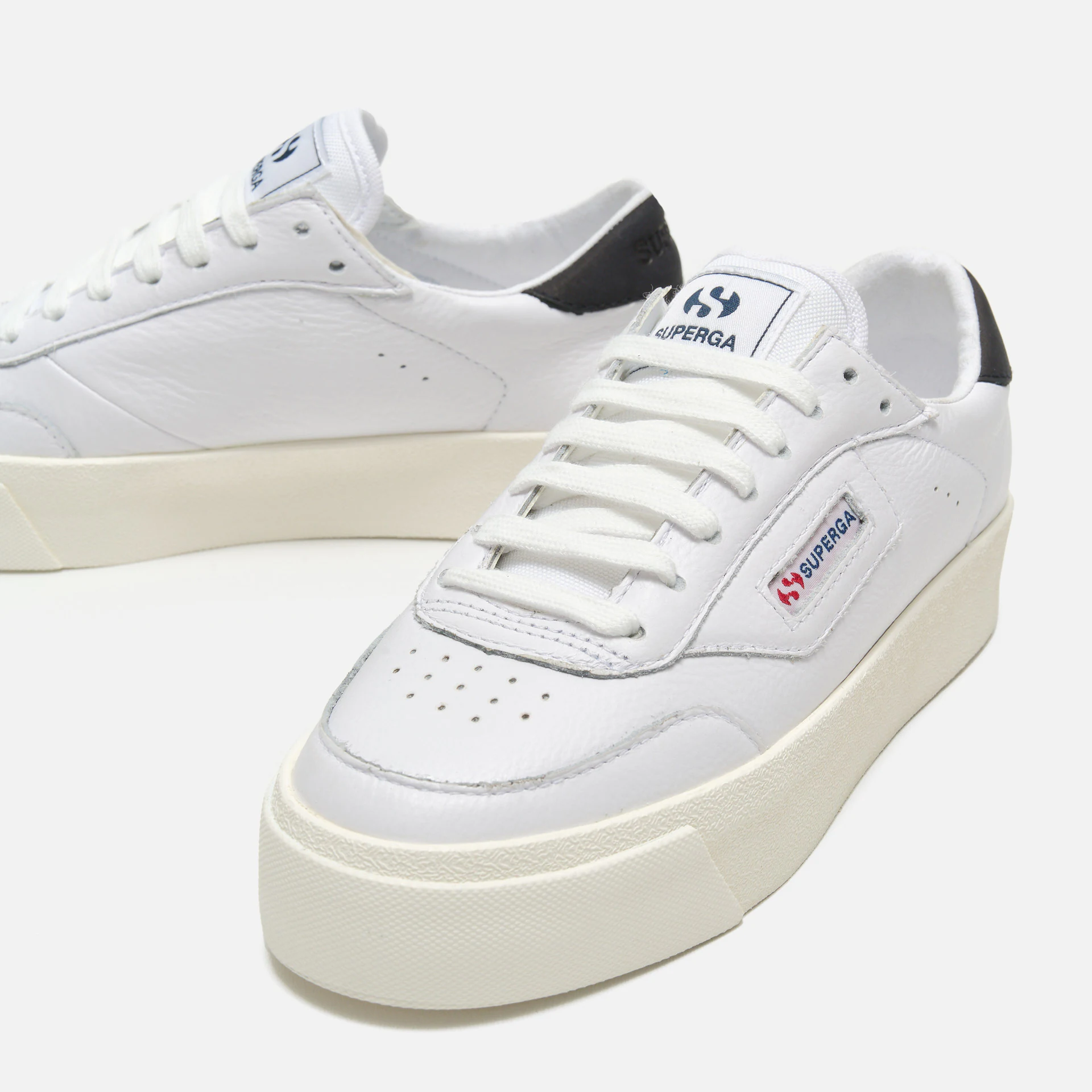 Superga 3843 Clubesse Platform Sneaker White/Black